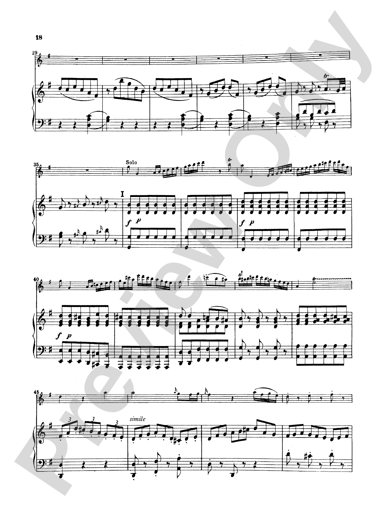 Mozart: Concerto No. 1 in G Major, K. 313: Flute Part(s)