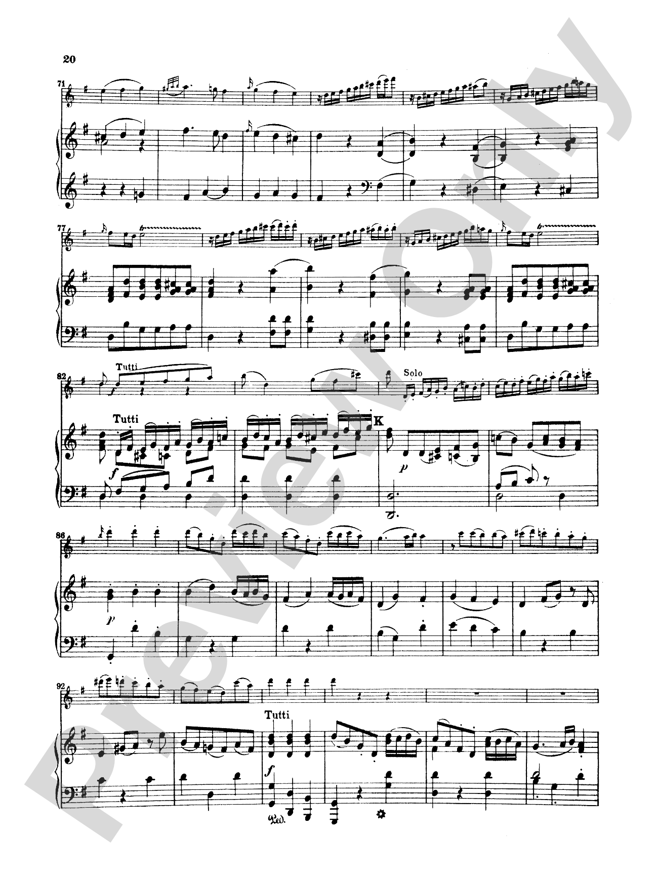 Mozart: Concerto No. 1 in G Major, K. 313: Flute Part(s)