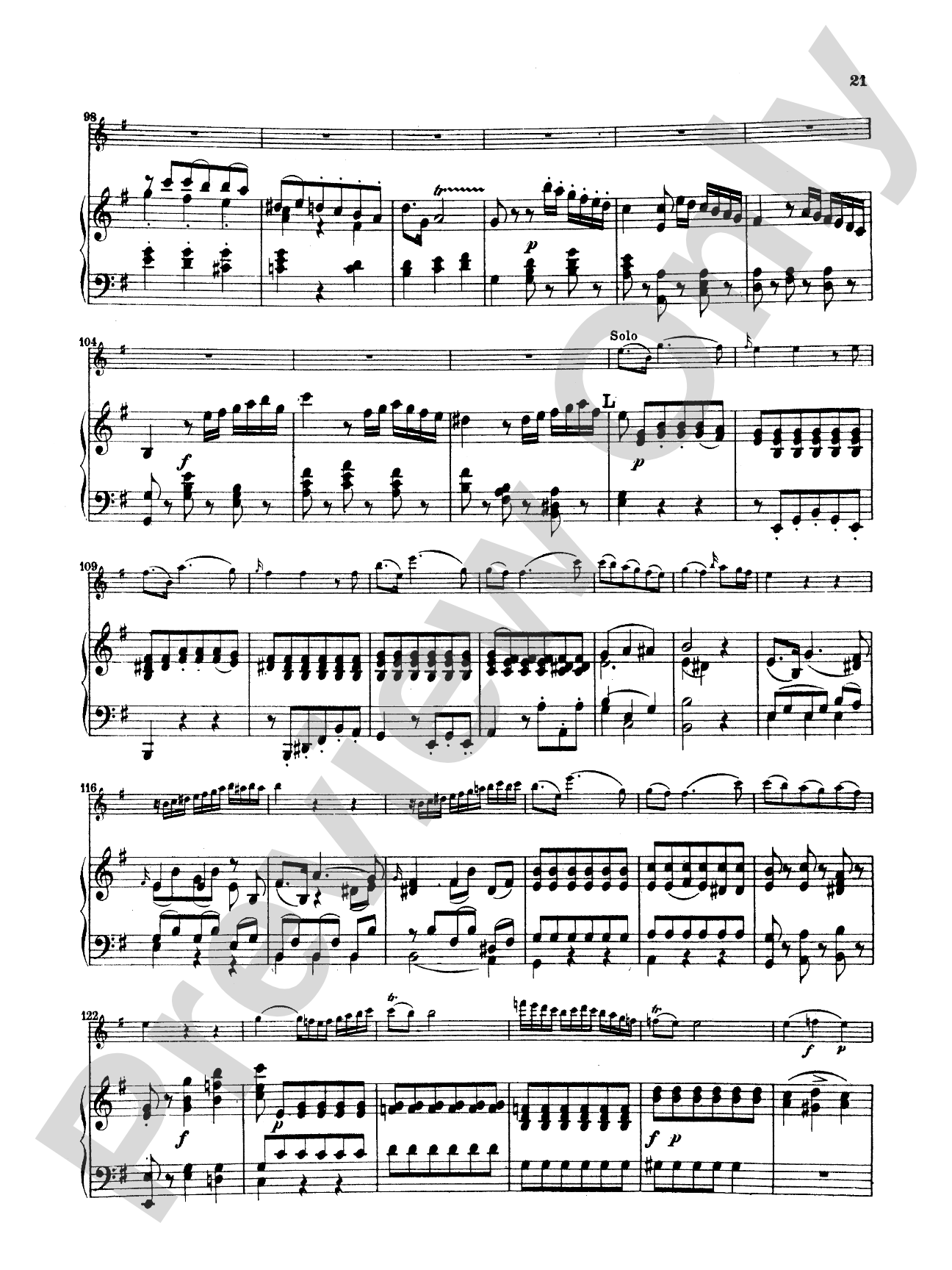 Mozart: Concerto No. 1 in G Major, K. 313: Flute Part(s)