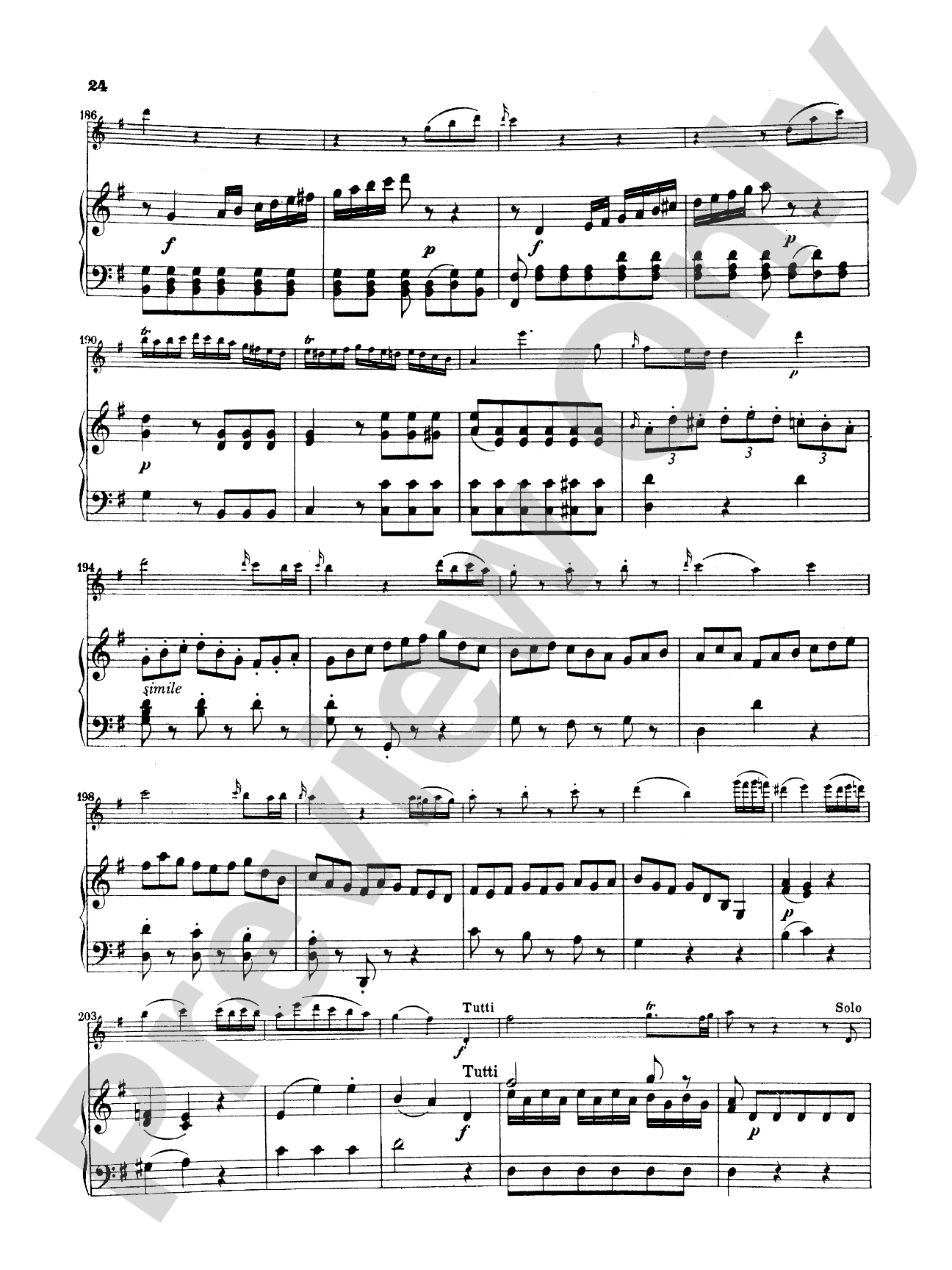 Mozart: Concerto No. 1 in G Major, K. 313: Flute Part(s)