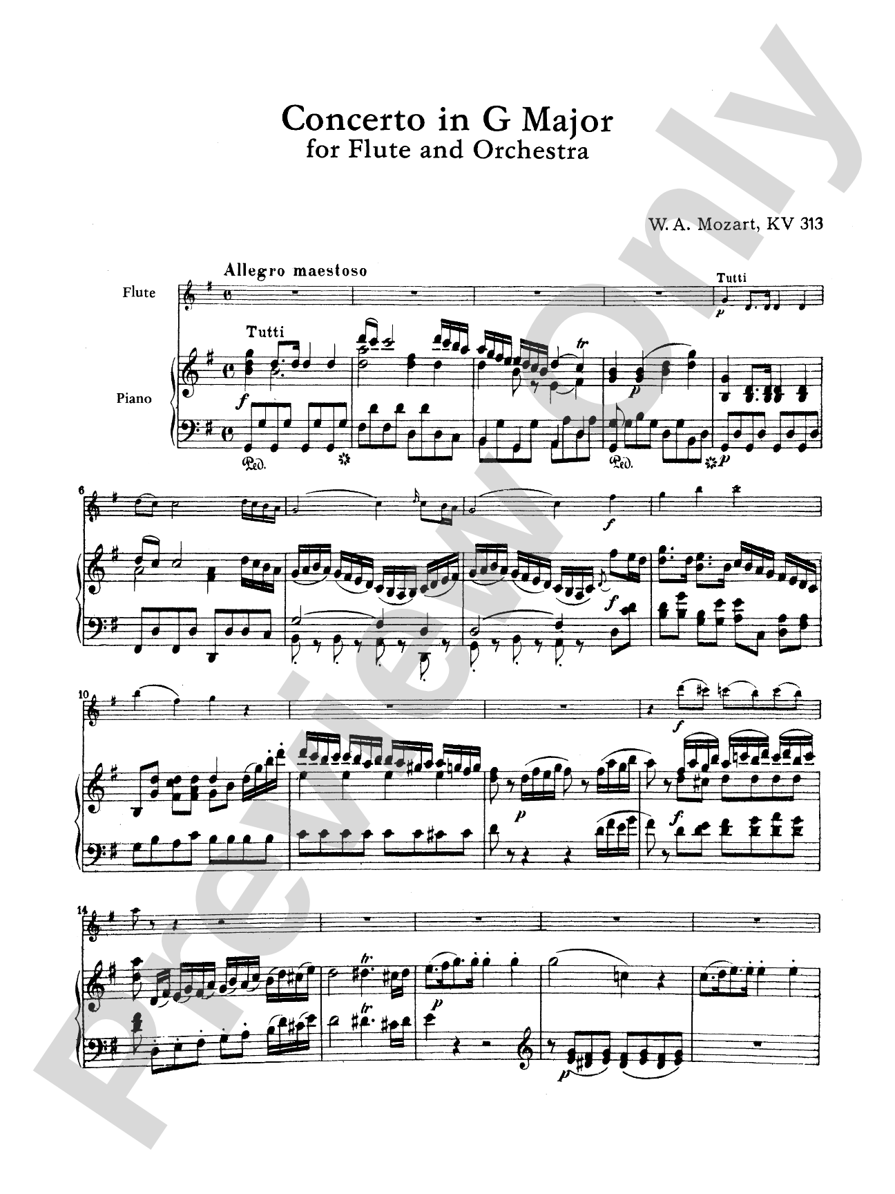 Mozart: Concerto No. 1 in G Major, K. 313