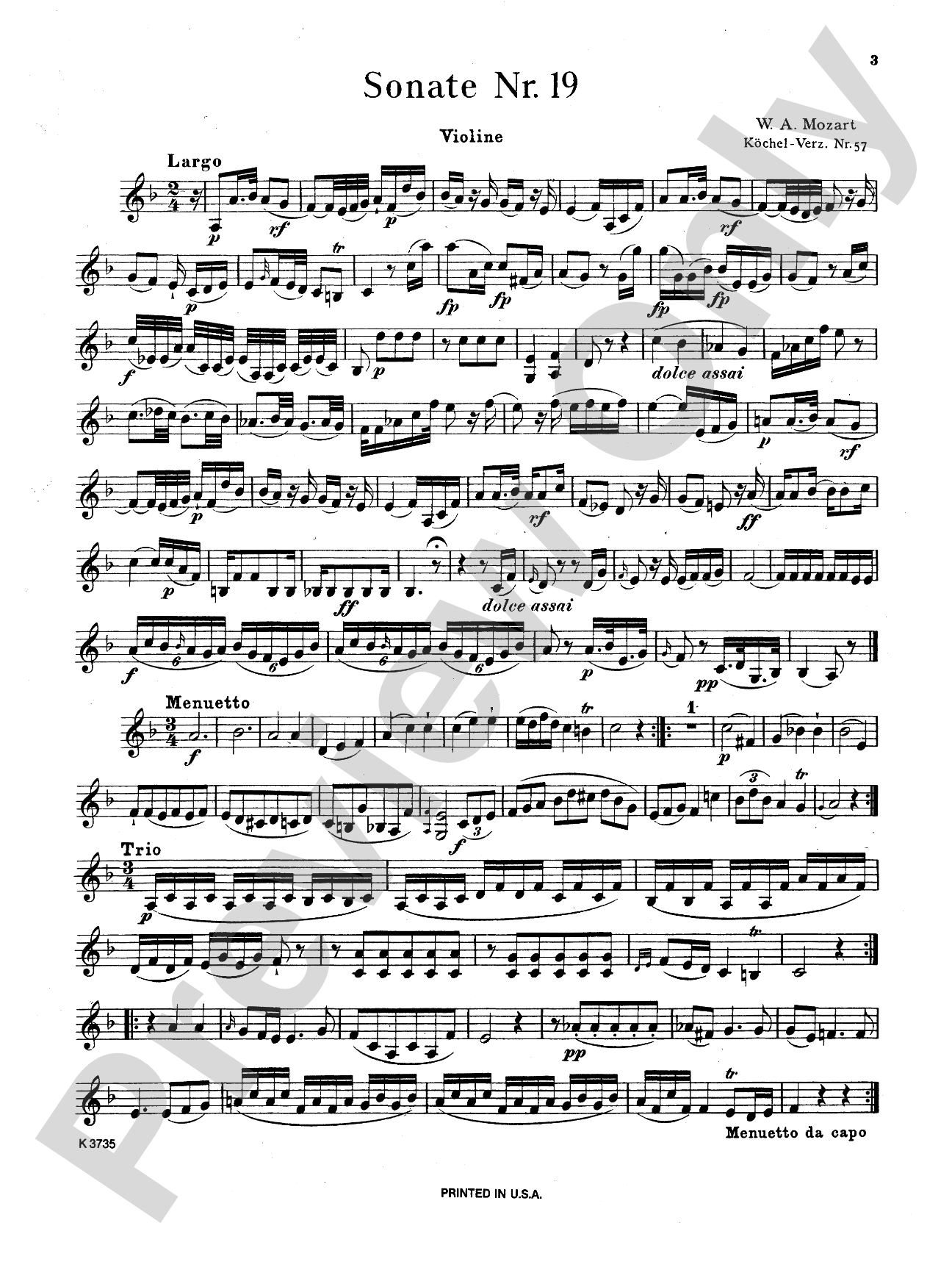 Mozart: Twenty Sonatas (Urtext), Volume I: Violin Comb Bound Book
