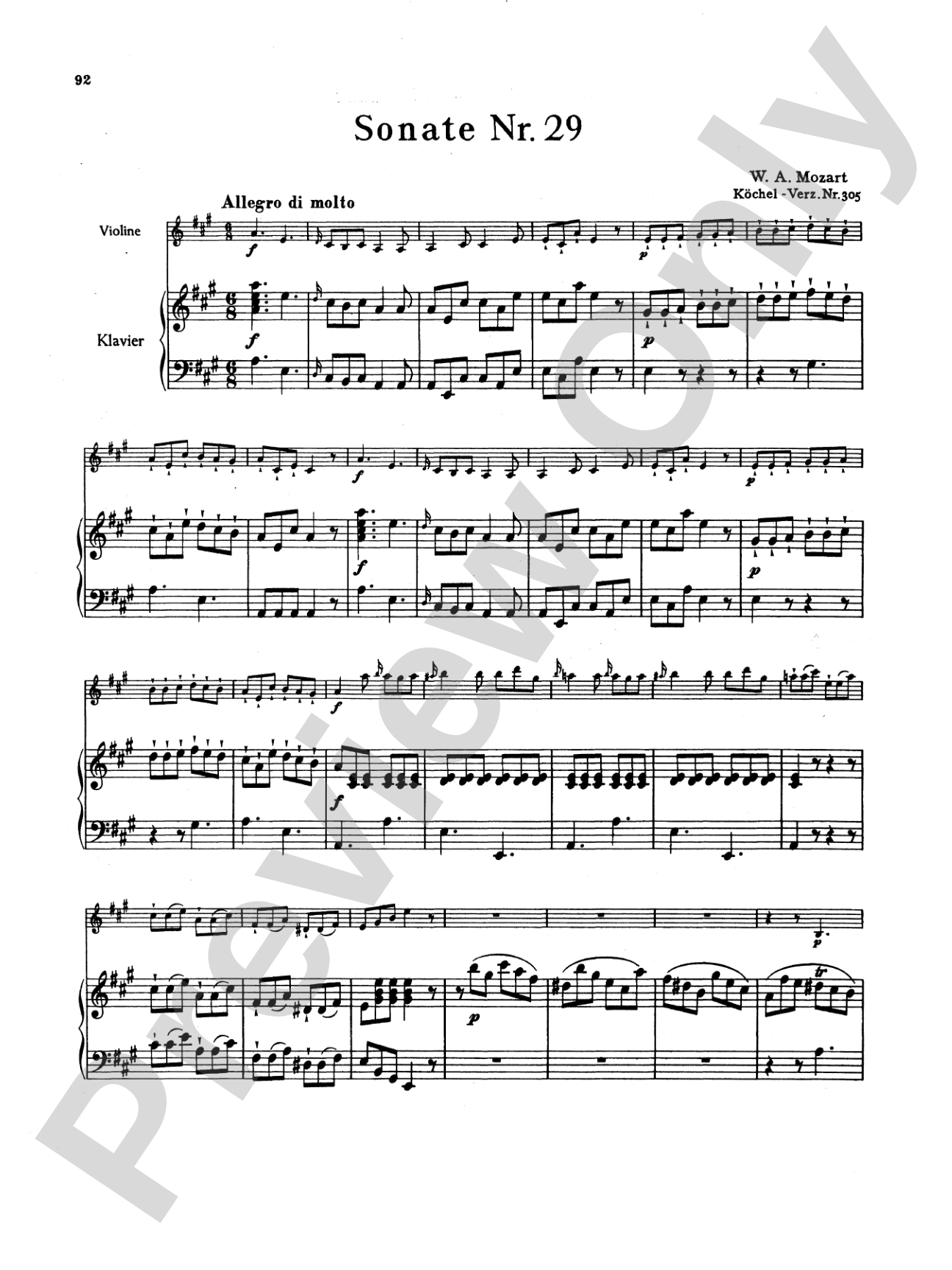 Mozart: Twenty Sonatas (Urtext), Volume I