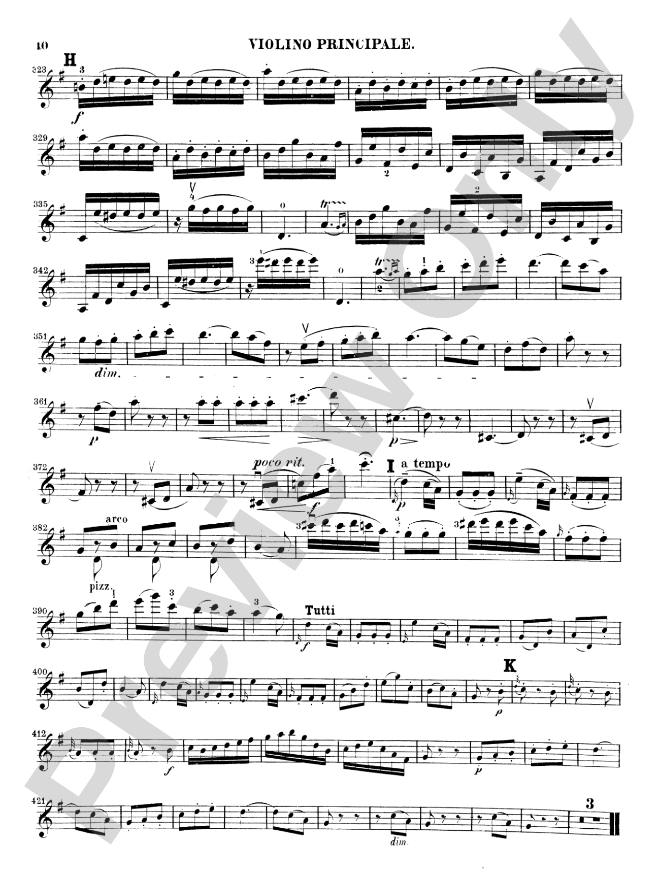 Mozart: Violin Concerto No. 3 in G Major, K.216: Violin Book