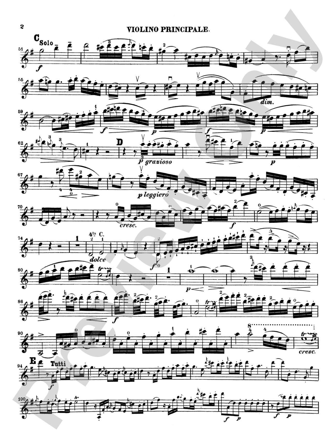 Mozart: Violin Concerto No. 3 in G Major, K.216: Violin Book