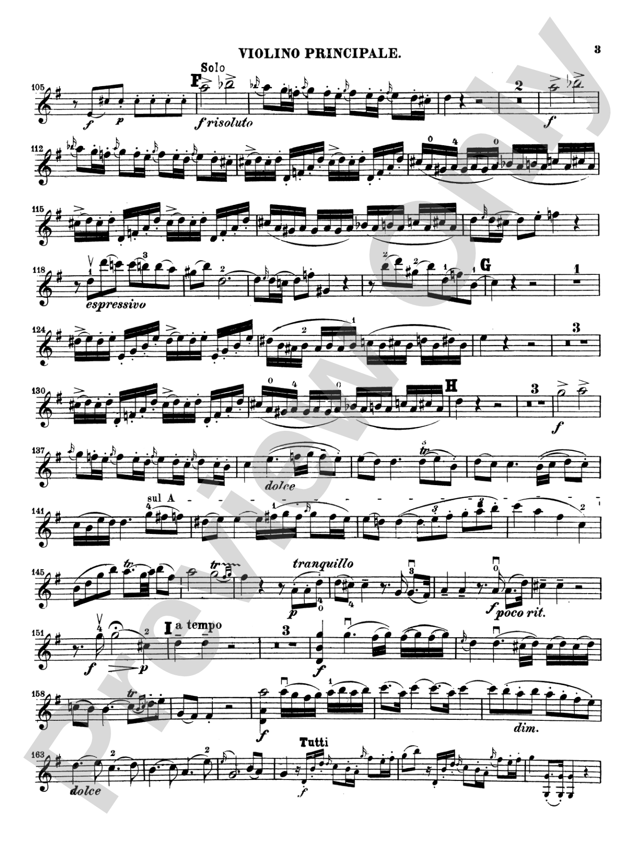 Mozart: Violin Concerto No. 3 in G Major, K.216: Violin Book