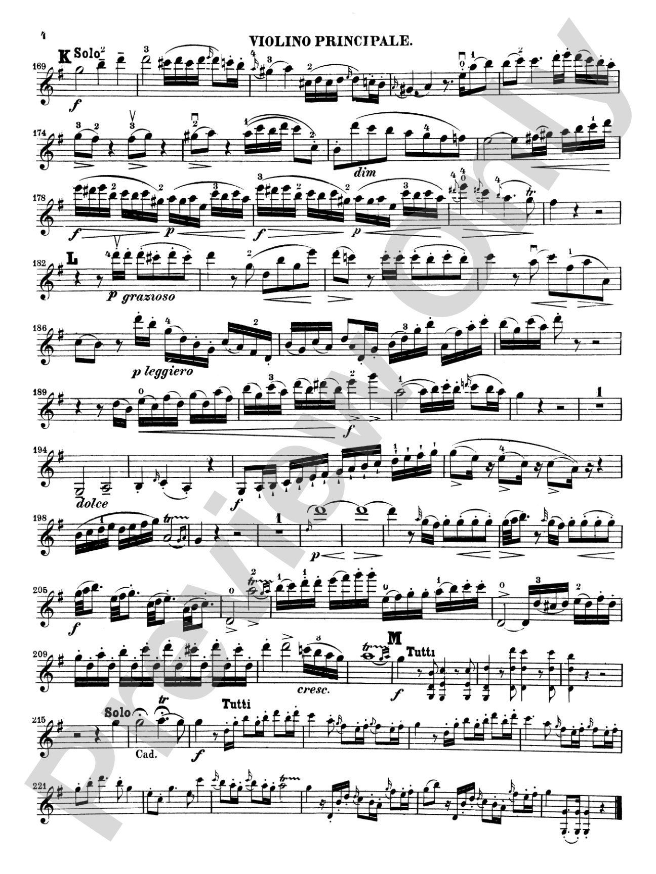 Mozart: Violin Concerto No. 3 in G Major, K.216: Violin Book