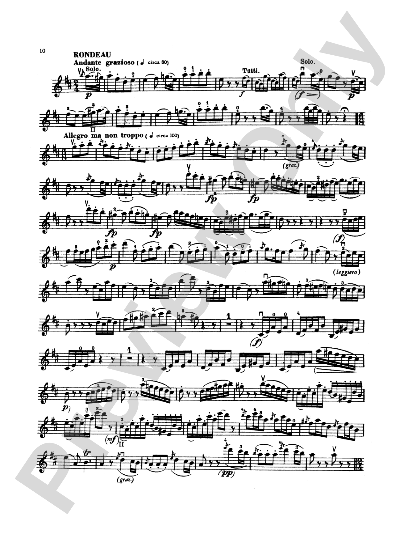Mozart: Violin Concerto No. 4 in D Major, K. 218: Violin Book