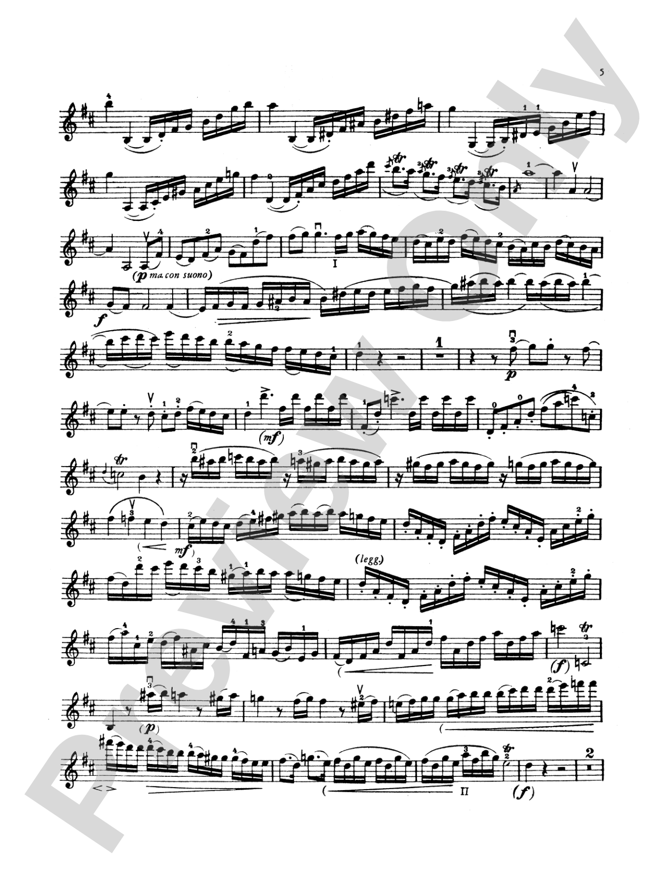 Mozart: Violin Concerto No. 4 in D Major, K. 218: Violin Book