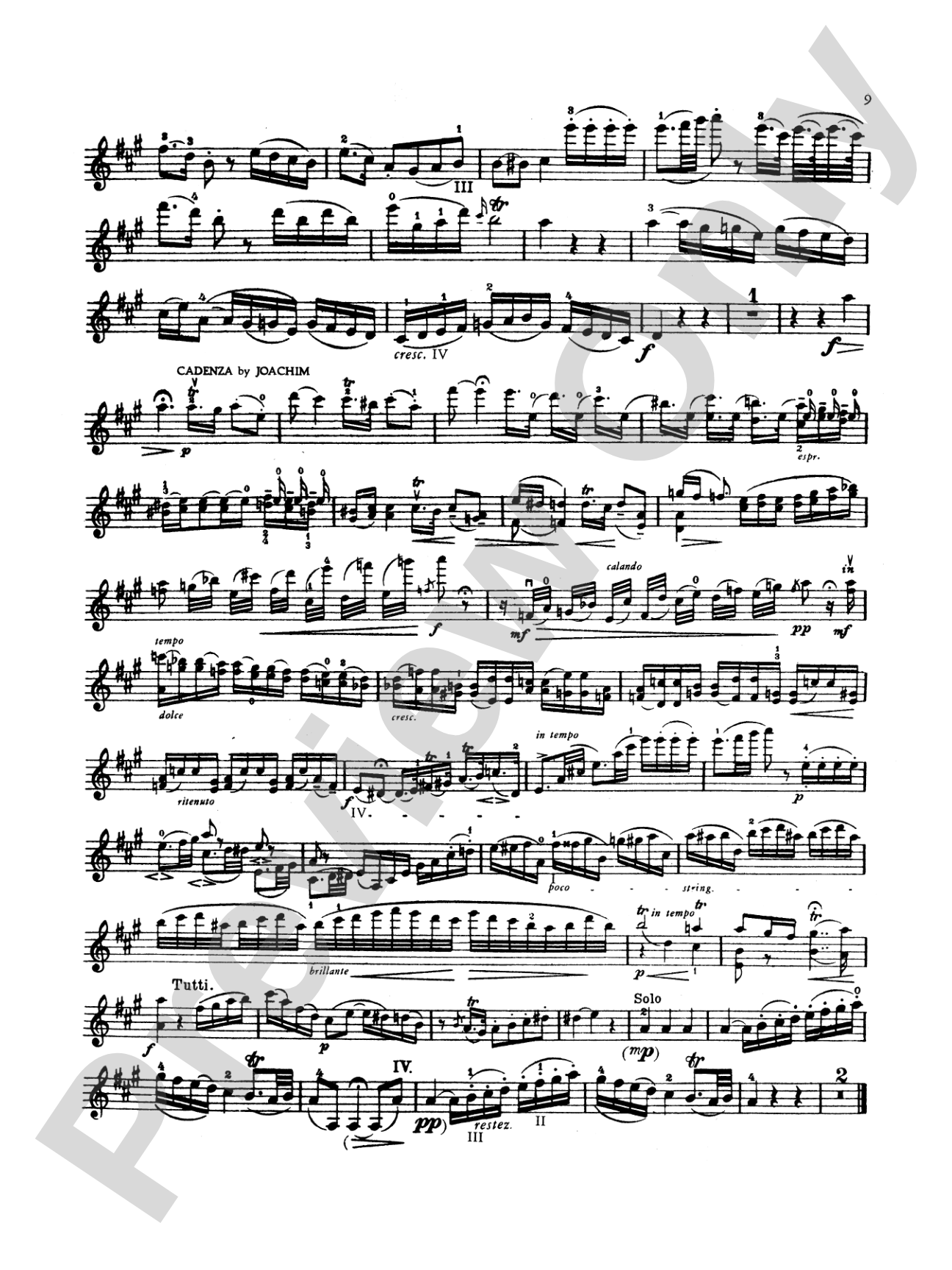 Mozart: Violin Concerto No. 4 in D Major, K. 218: Violin Book