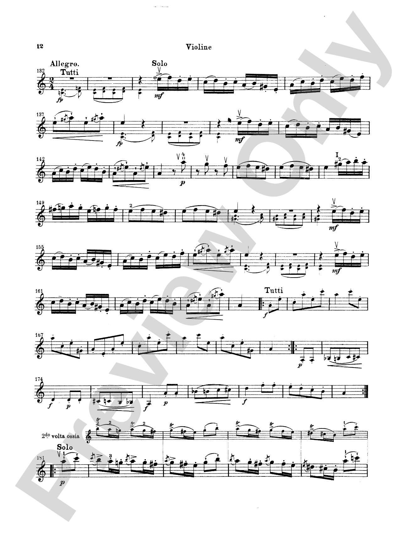 Mozart: Violin Concerto No. 5 in A Major, K. 219: Violin Book