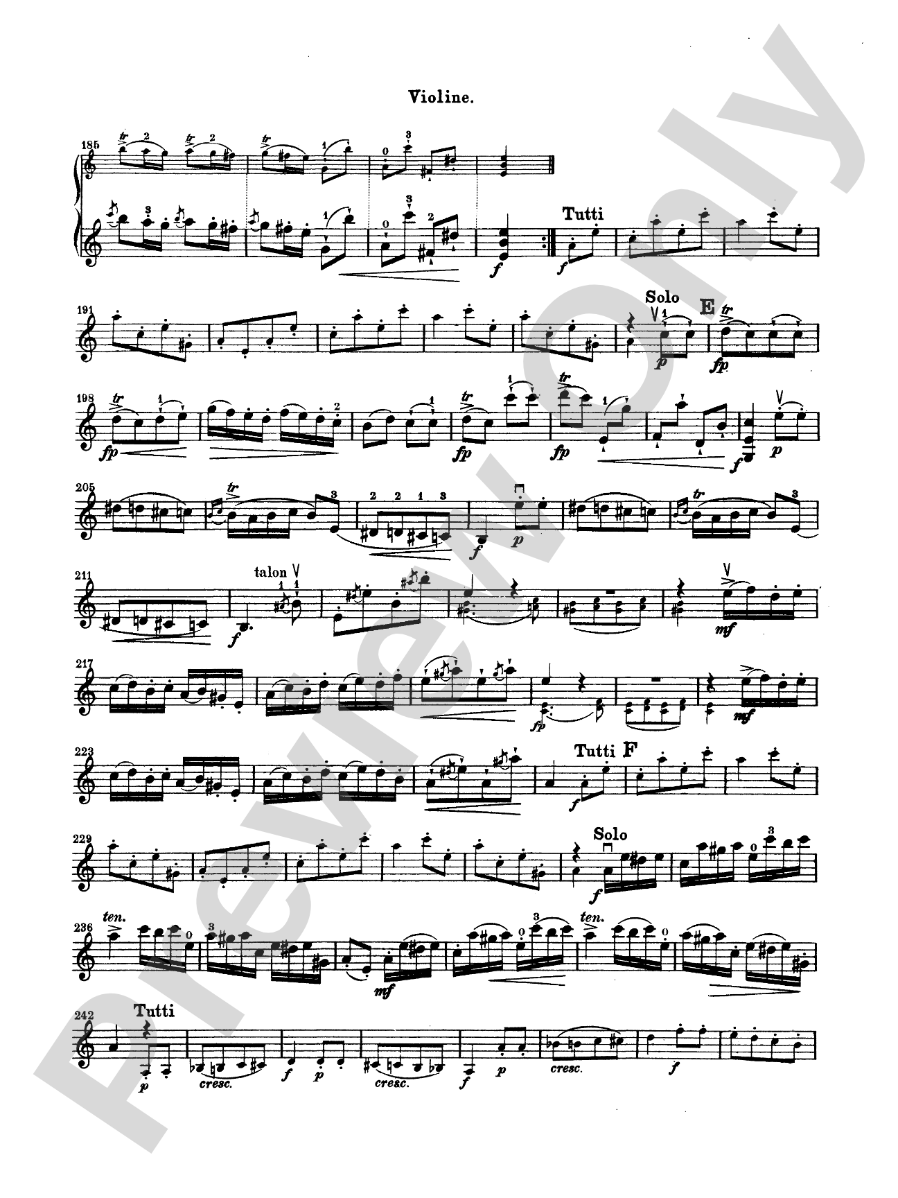 Mozart: Violin Concerto No. 5 in A Major, K. 219: Violin Book