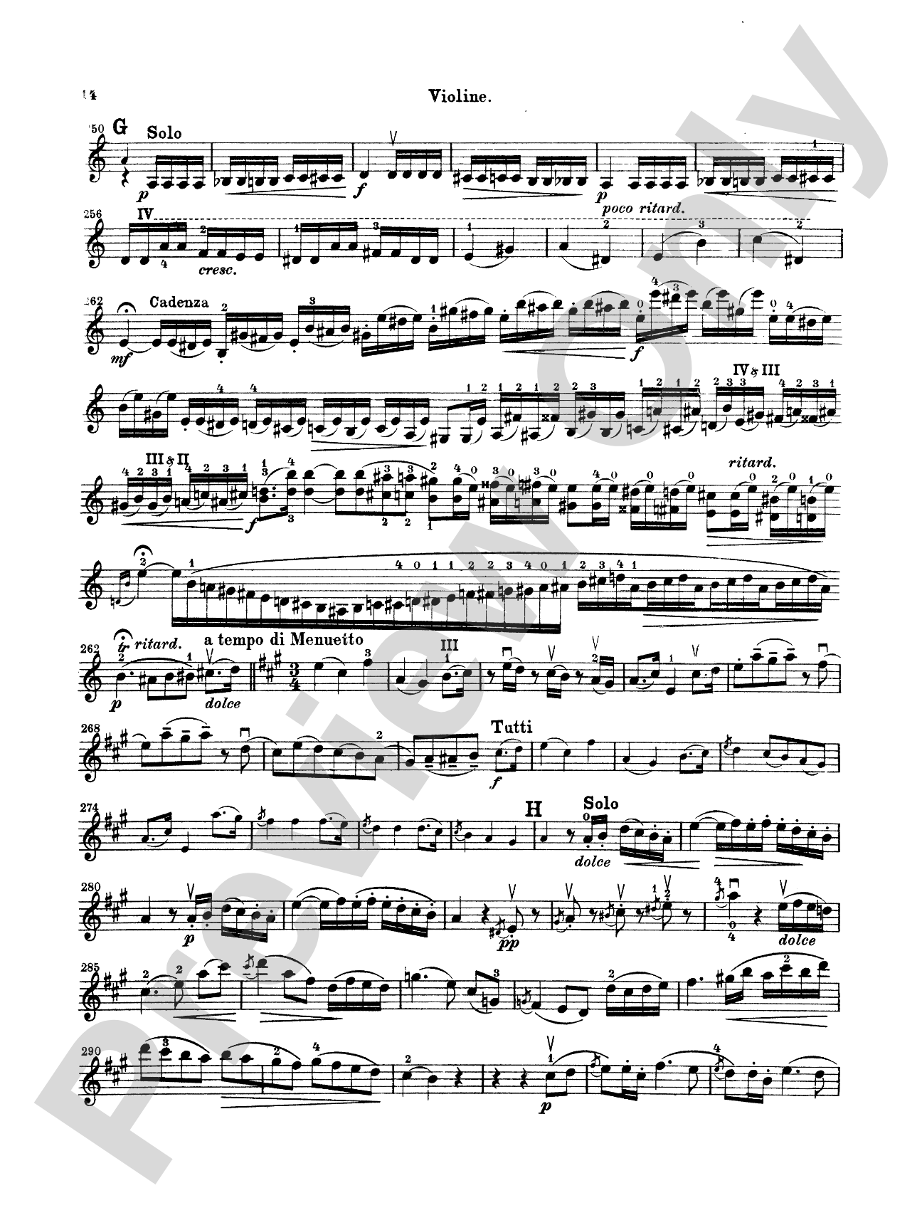 Mozart: Violin Concerto No. 5 in A Major, K. 219: Violin Book