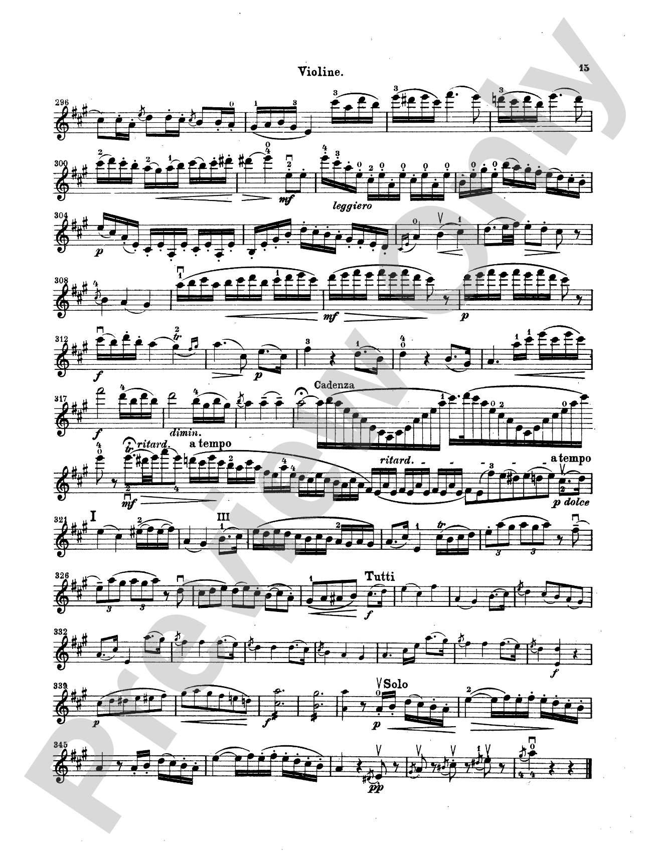 Mozart: Violin Concerto No. 5 in A Major, K. 219: Violin Book