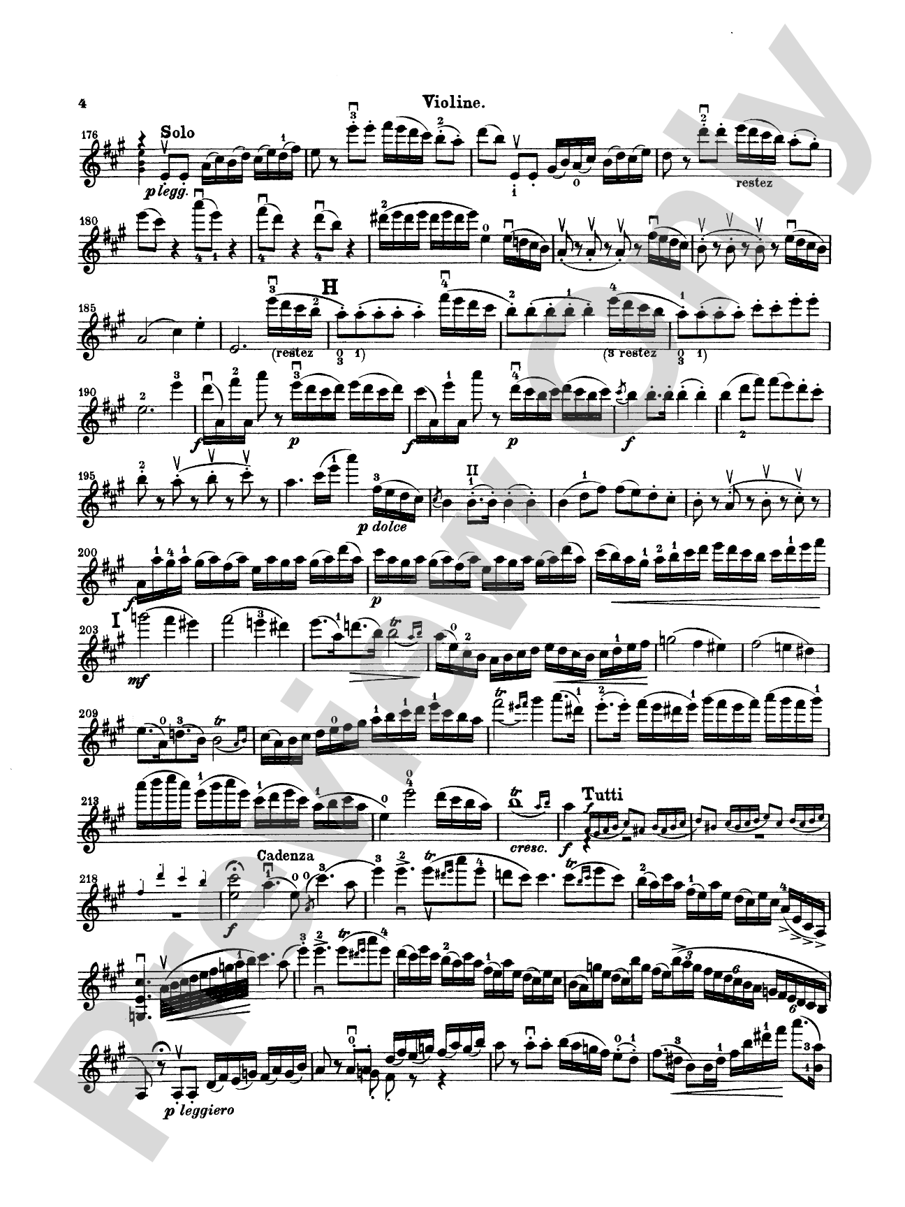 Mozart: Violin Concerto No. 5 in A Major, K. 219: Violin Book