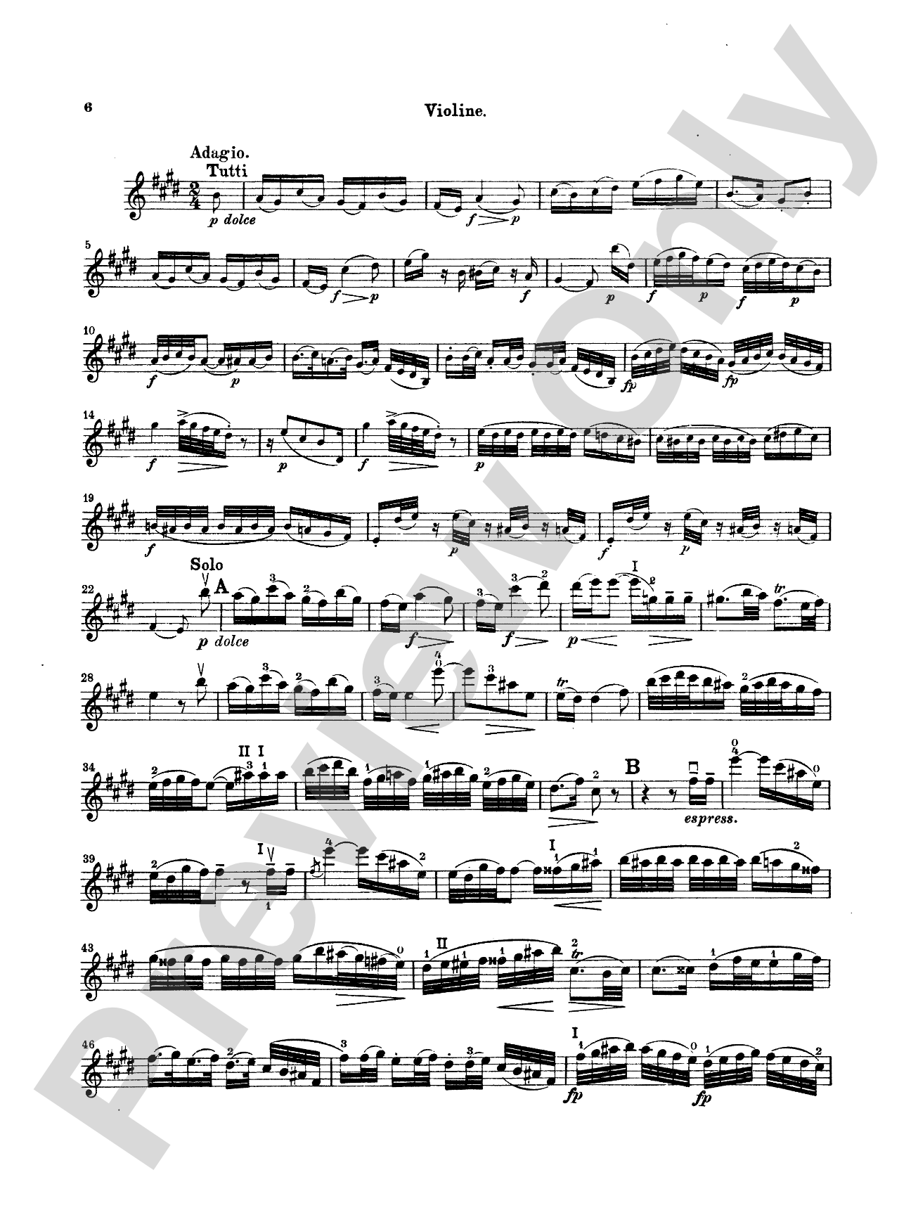 Mozart: Violin Concerto No. 5 in A Major, K. 219: Violin Book