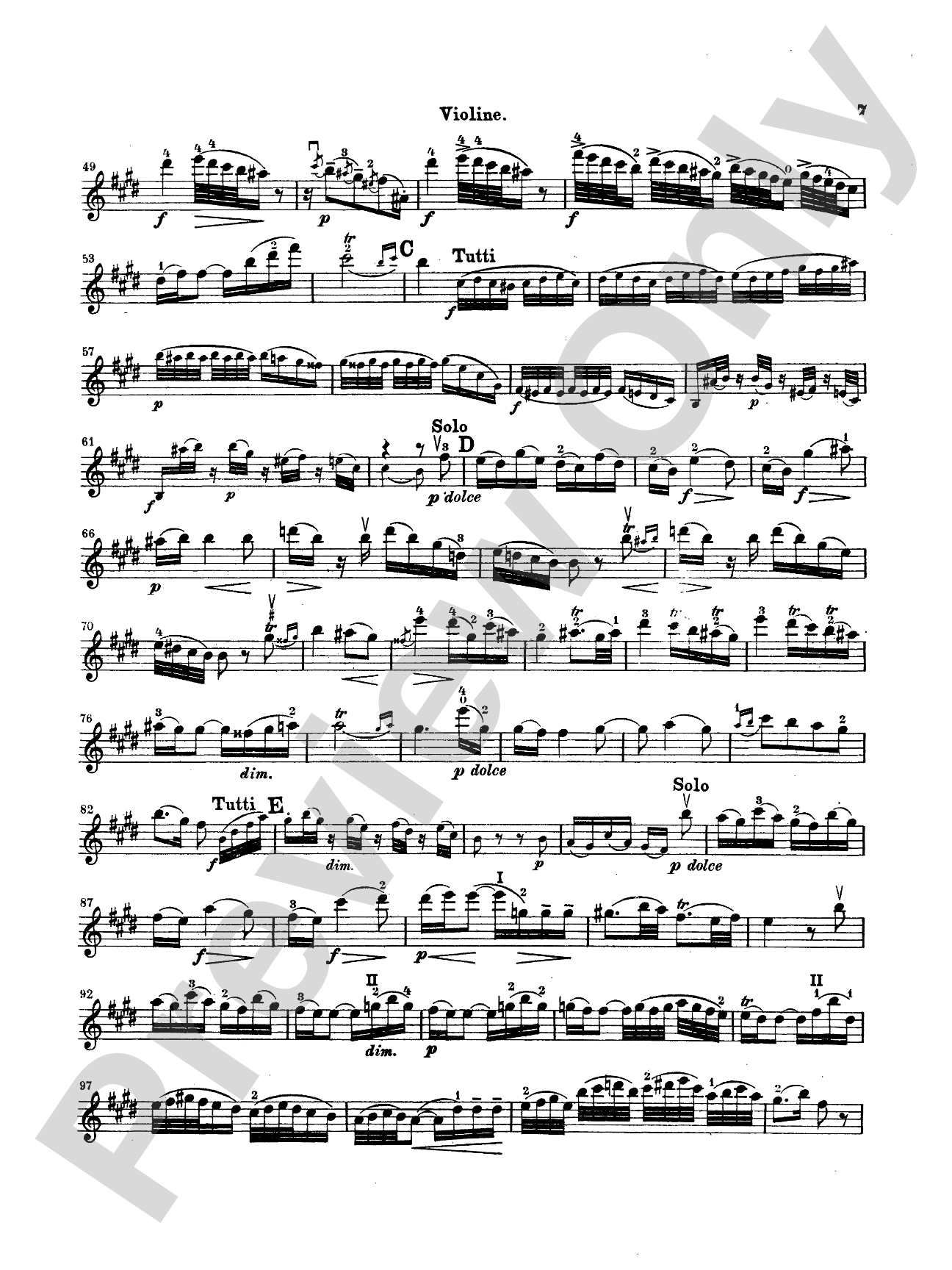 Mozart: Violin Concerto No. 5 in A Major, K. 219: Violin Book
