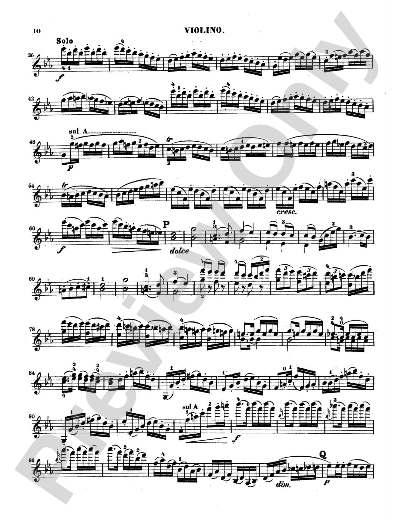 Mozart: Violin Concerto No. 6 in E flat Major, K. 268: Violin Book