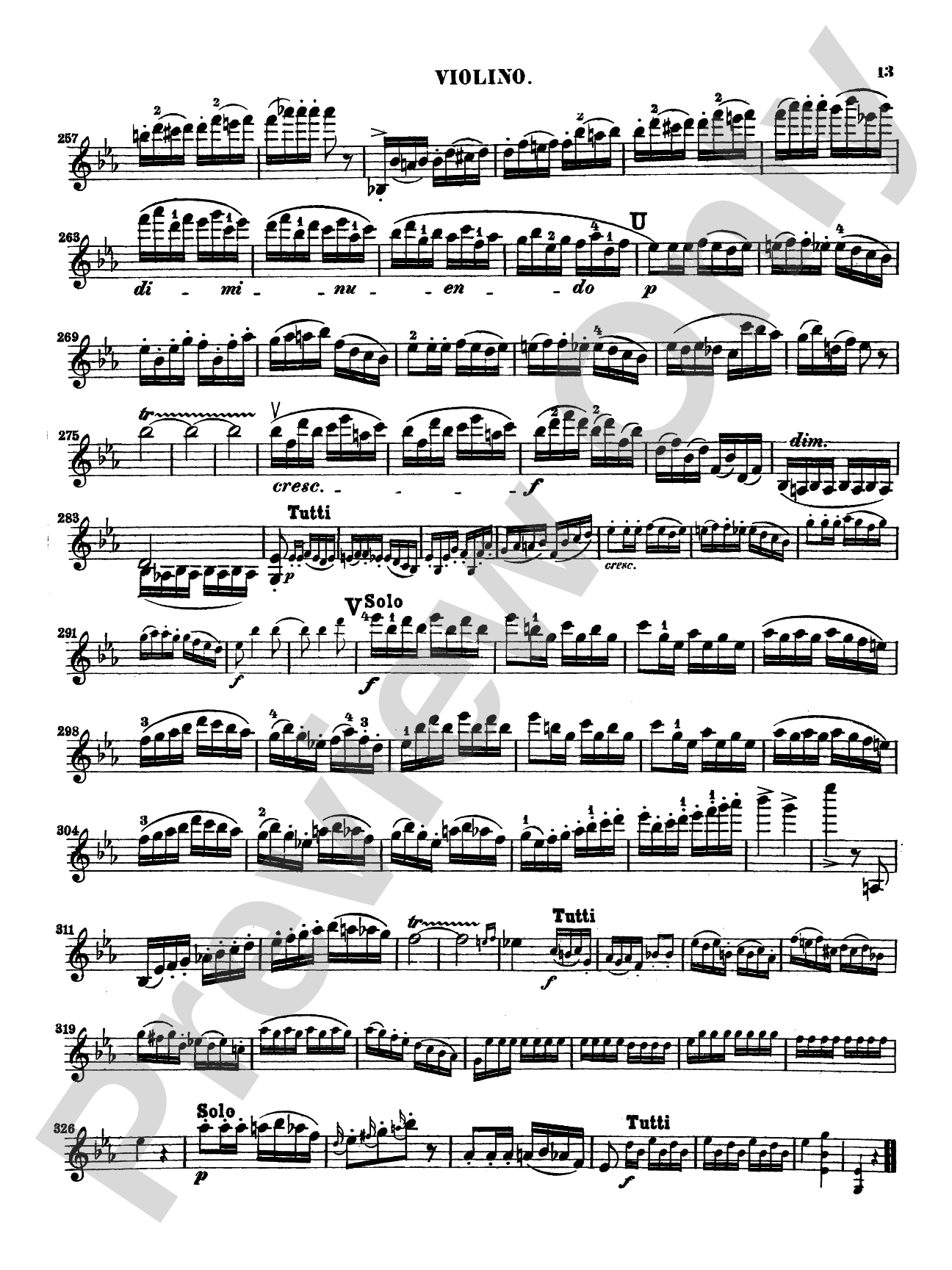 Mozart: Violin Concerto No. 6 in E flat Major, K. 268: Violin Book