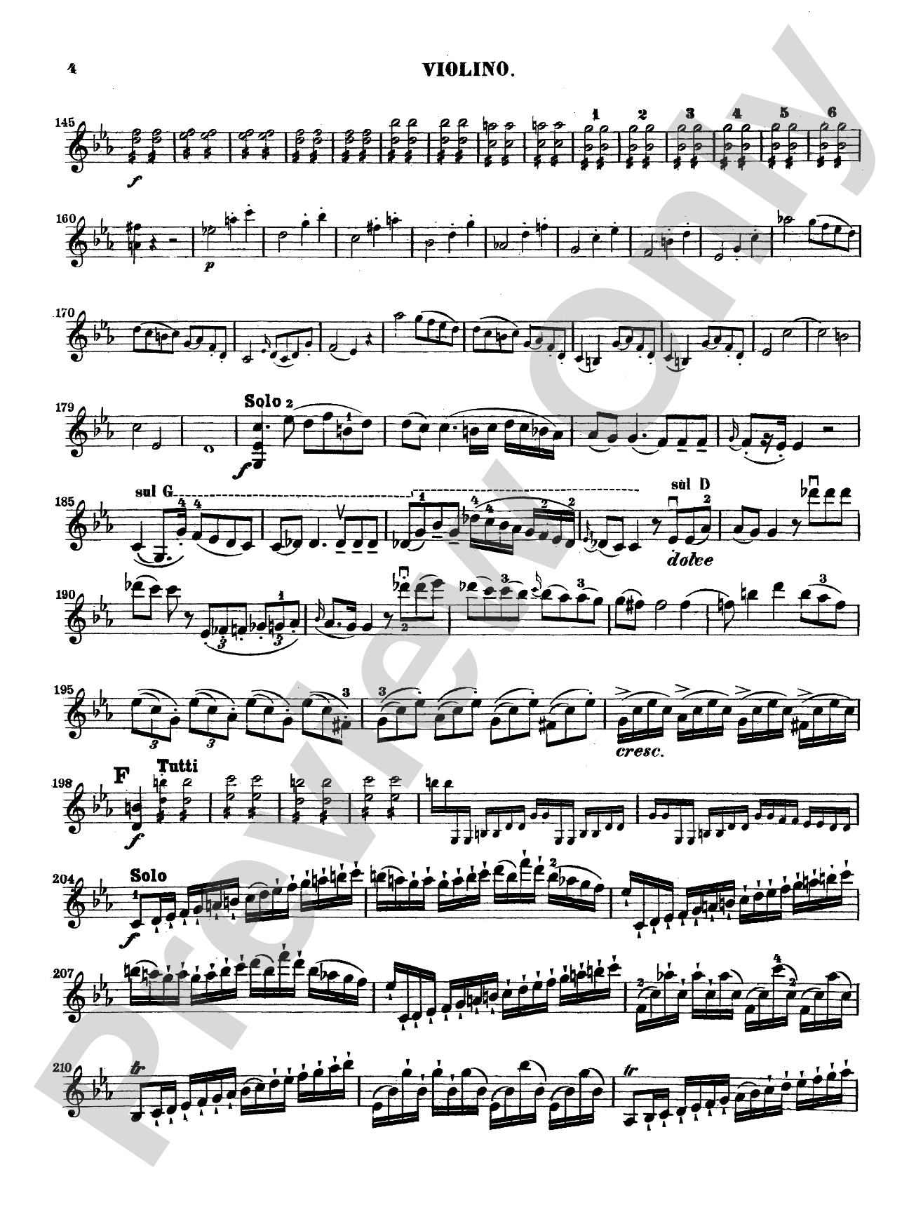 Mozart: Violin Concerto No. 6 in E flat Major, K. 268: Violin Book