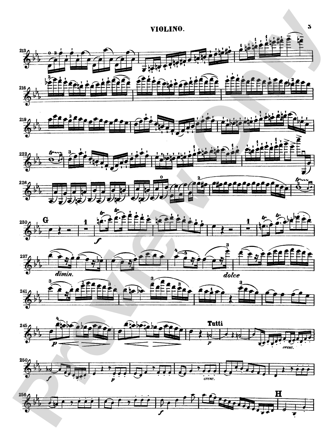 Mozart: Violin Concerto No. 6 in E flat Major, K. 268: Violin Book