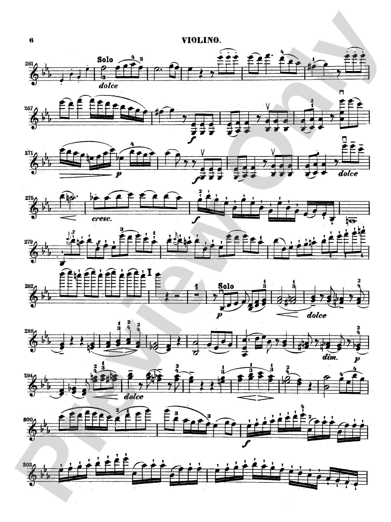 Mozart: Violin Concerto No. 6 in E flat Major, K. 268: Violin Book