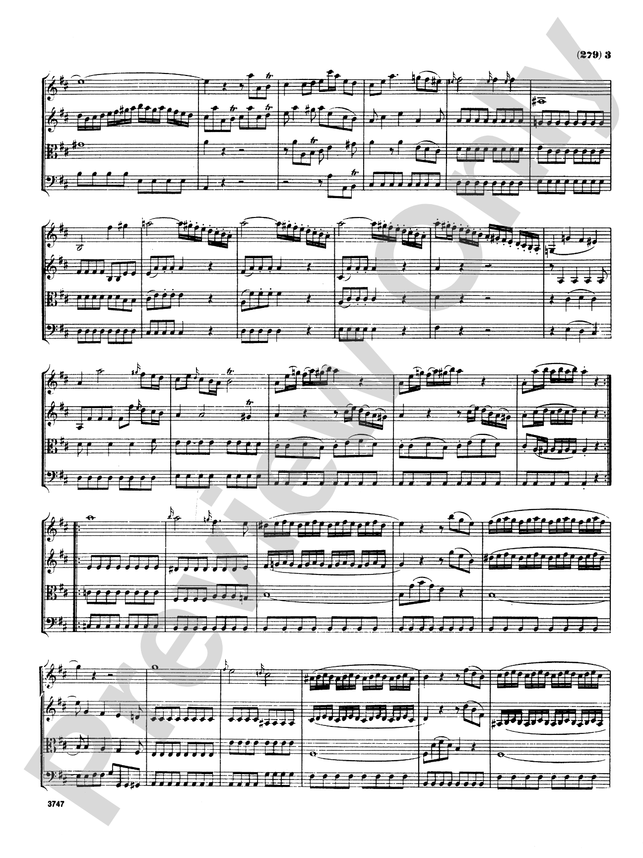 Mozart: Three Divertimenti: String Quartet Book