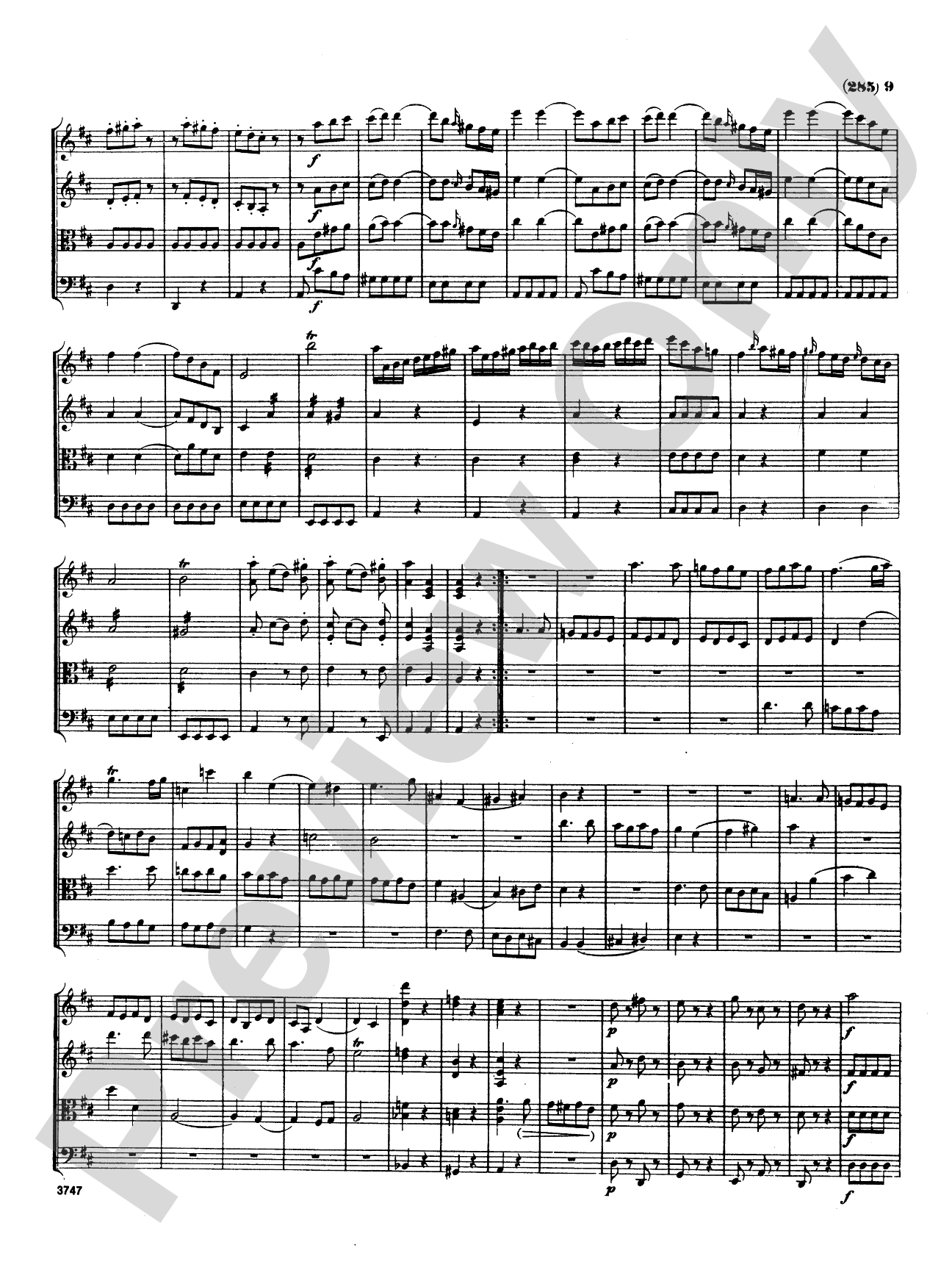 Mozart: Three Divertimenti: String Quartet Book