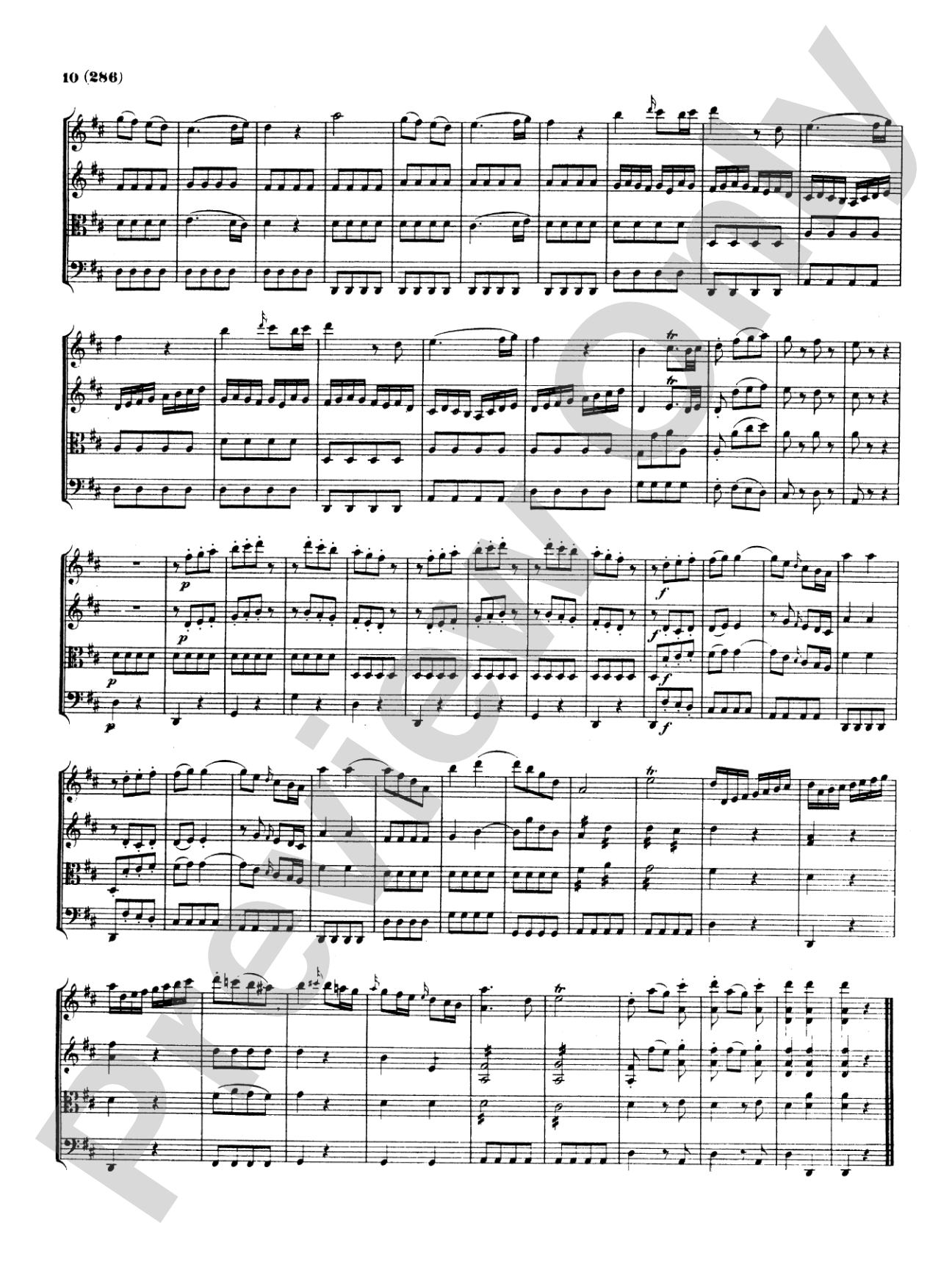 Mozart: Three Divertimenti: String Quartet Book