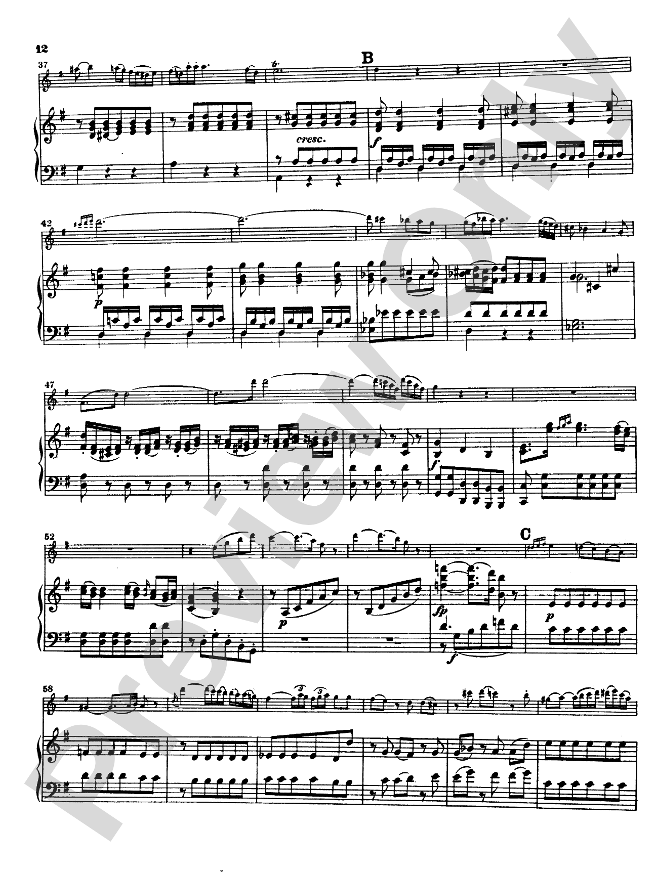 Mozart: Concerto No. 2 in D Major, K. 314: Flute Part(s)