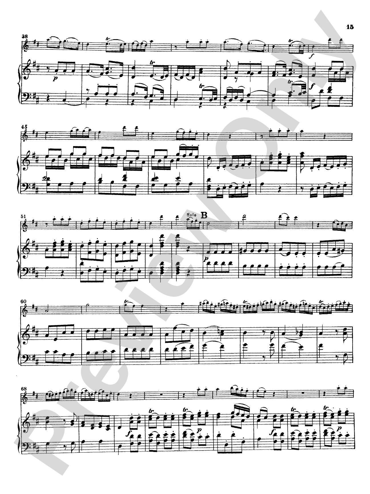 Mozart: Concerto No. 2 in D Major, K. 314: Flute Part(s)