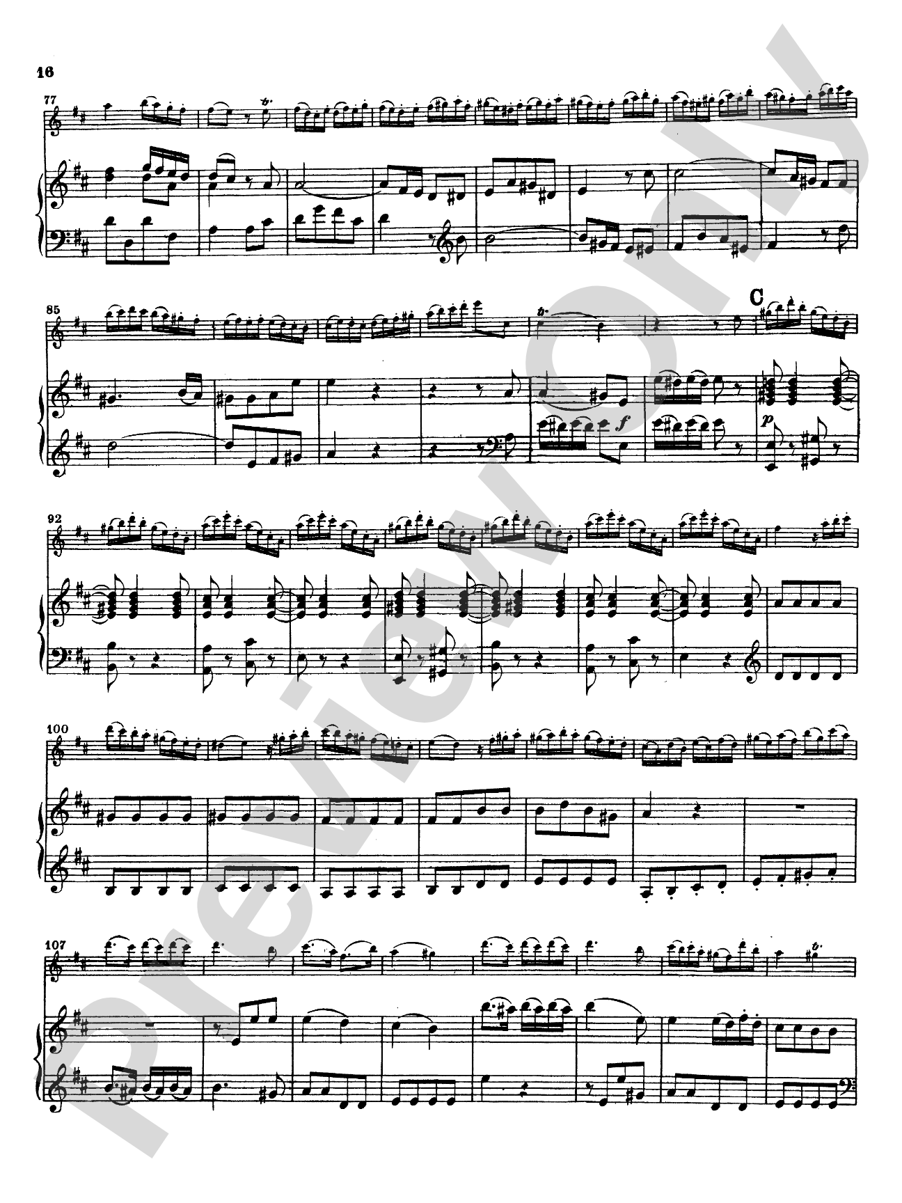 Mozart: Concerto No. 2 in D Major, K. 314: Flute Part(s)