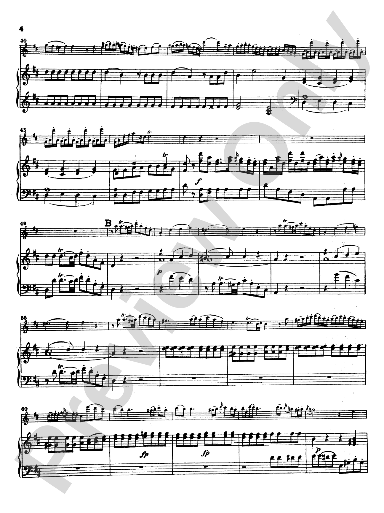 Mozart: Concerto No. 2 in D Major, K. 314: Flute Part(s)