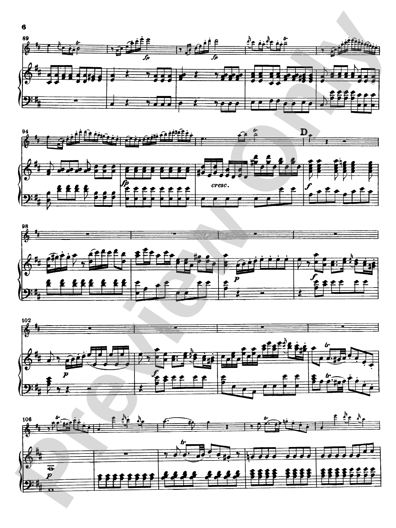 Mozart: Concerto No. 2 in D Major, K. 314: Flute Part(s)