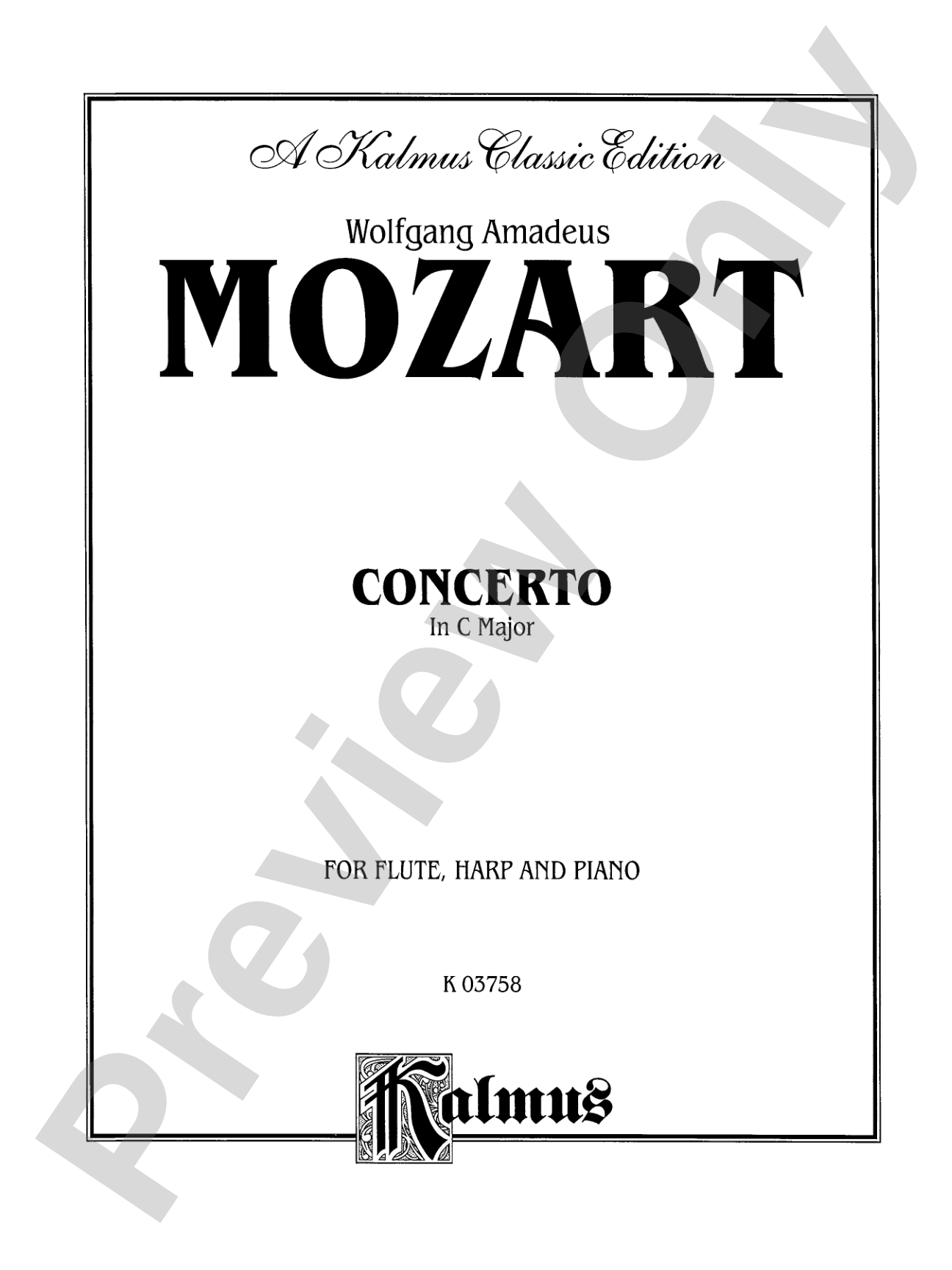 Mozart: Concerto in C Major, K. 299: Flute Part(s)