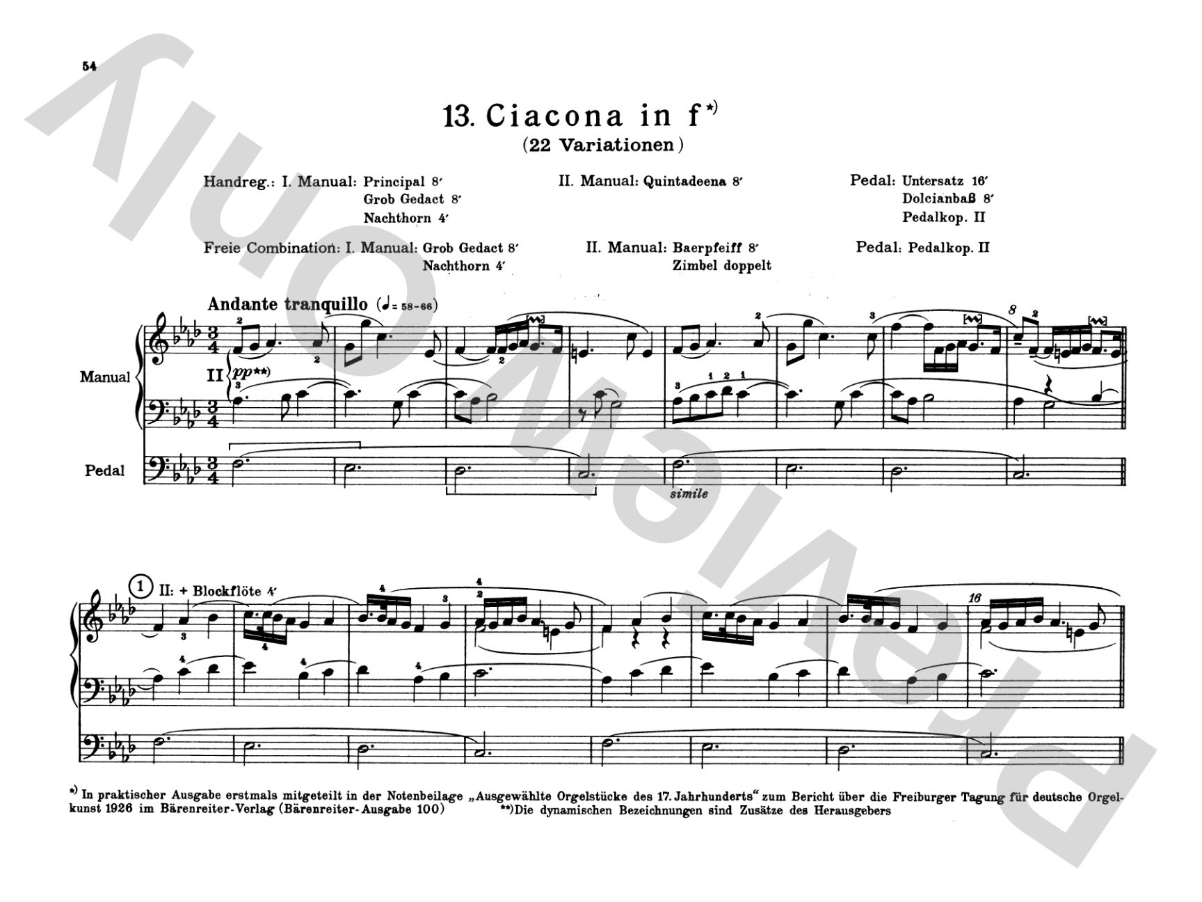 Pachelbel: Selected Organ Works, Volume I