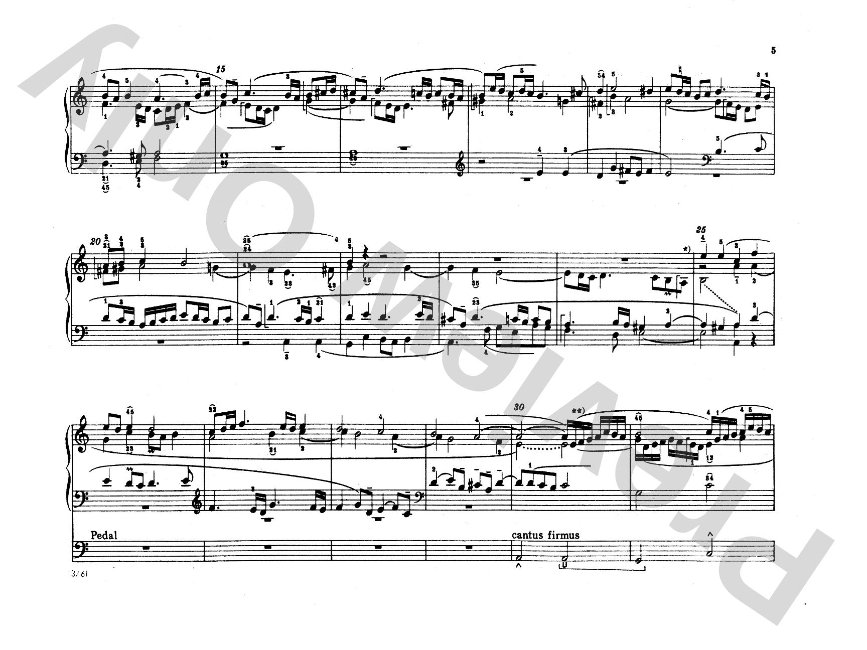 Pachelbel: Selected Organ Works, Volume II: Organ Comb Bound Book