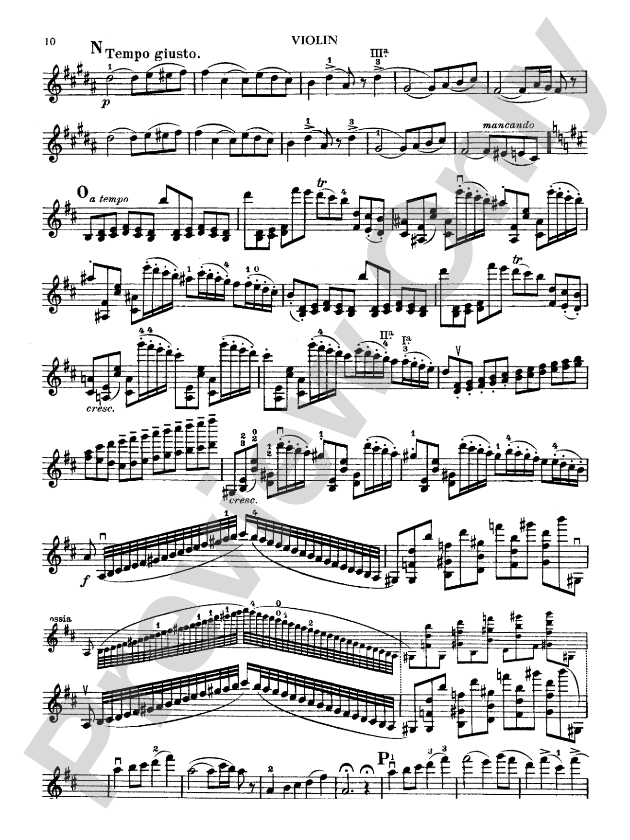 Paganini: Concerto No. 1 in D Major, Op. 6 (Arr. Carl Flesch): Violin Book