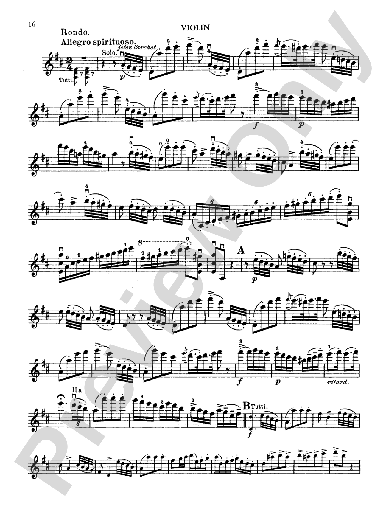 Paganini: Concerto No. 1 in D Major, Op. 6 (Arr. Carl Flesch): Violin Book