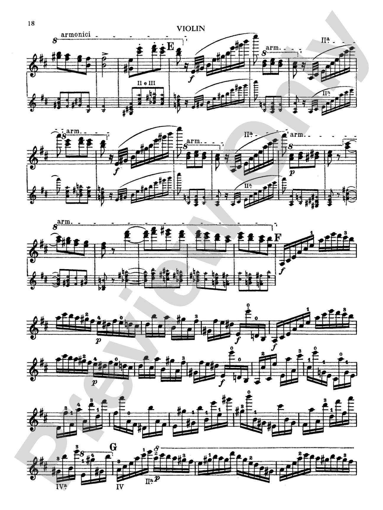 Paganini: Concerto No. 1 in D Major, Op. 6 (Arr. Carl Flesch): Violin Book