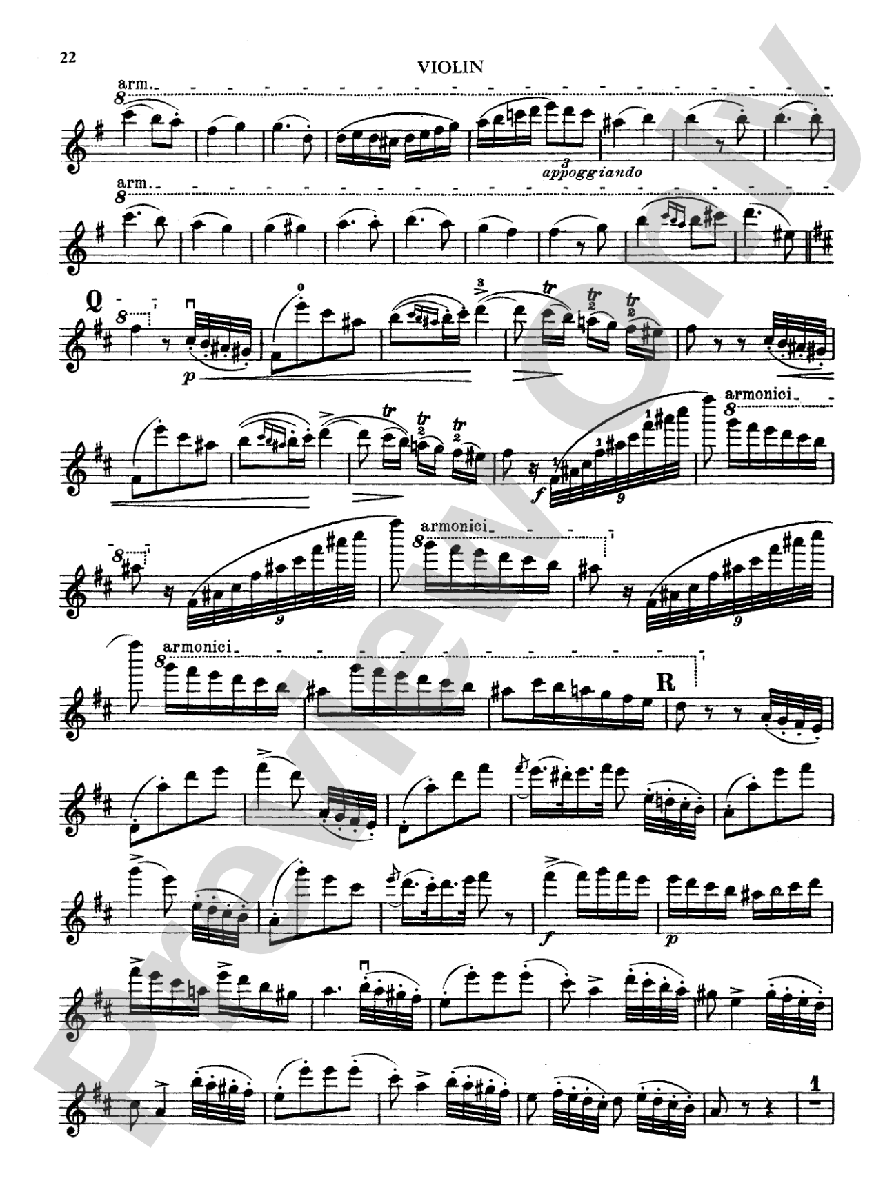 Paganini: Concerto No. 1 in D Major, Op. 6 (Arr. Carl Flesch): Violin Book