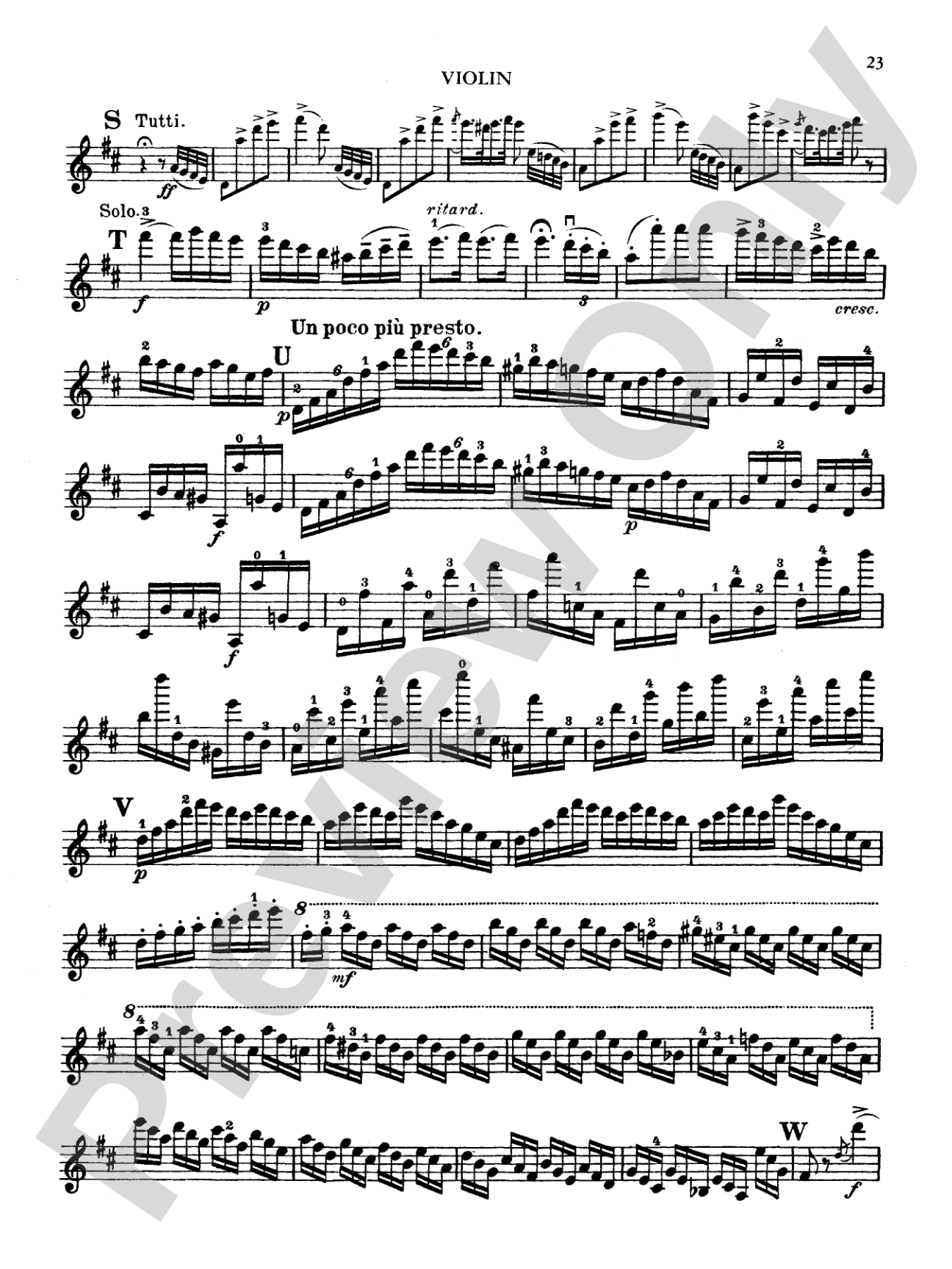 Paganini: Concerto No. 1 in D Major, Op. 6 (Arr. Carl Flesch): Violin Book