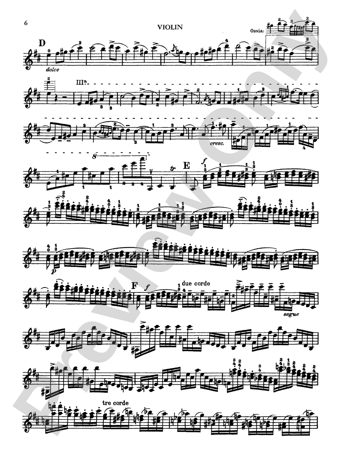 Paganini: Concerto No. 1 in D Major, Op. 6 (Arr. Carl Flesch): Violin Book