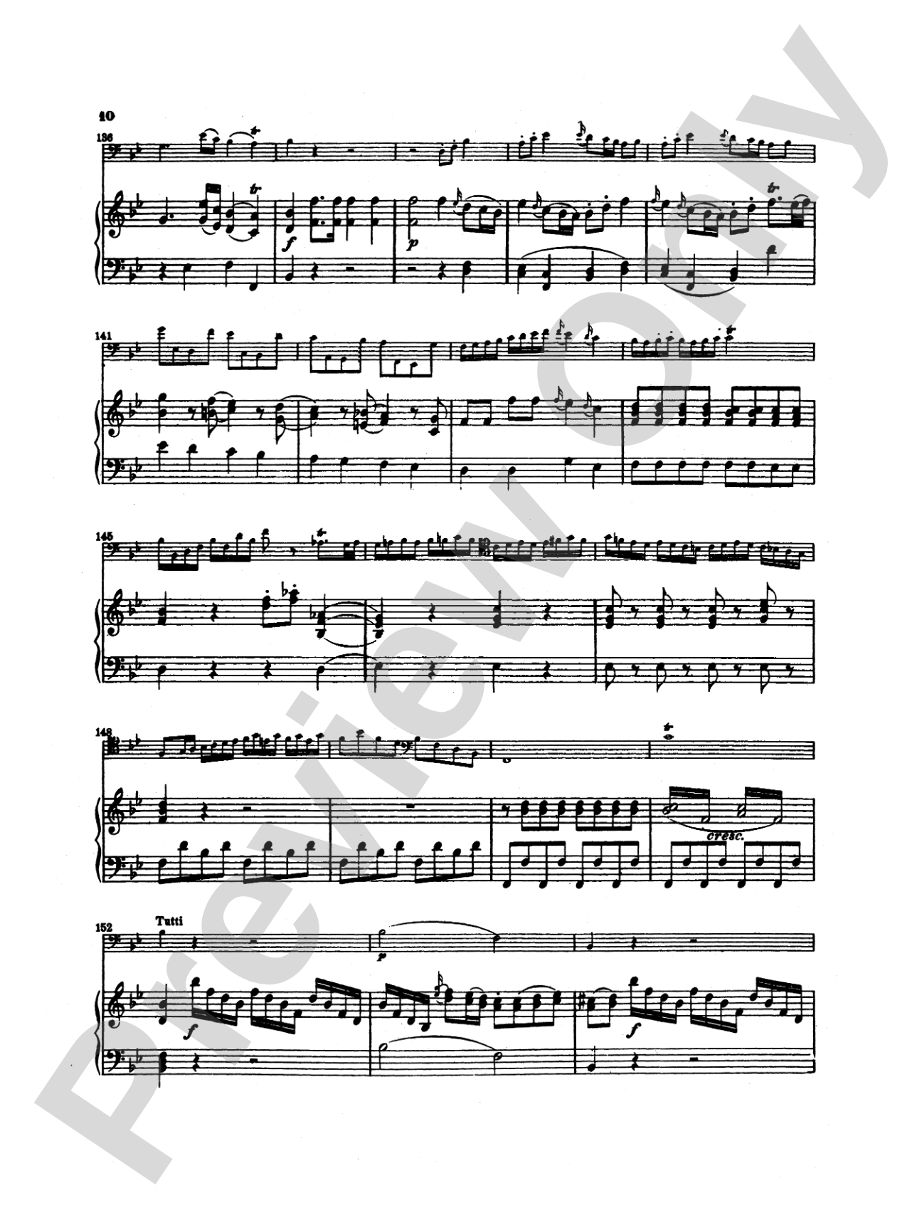 Mozart: Concerto in B flat Major, K. 191: Bassoon & Piano Part(s)