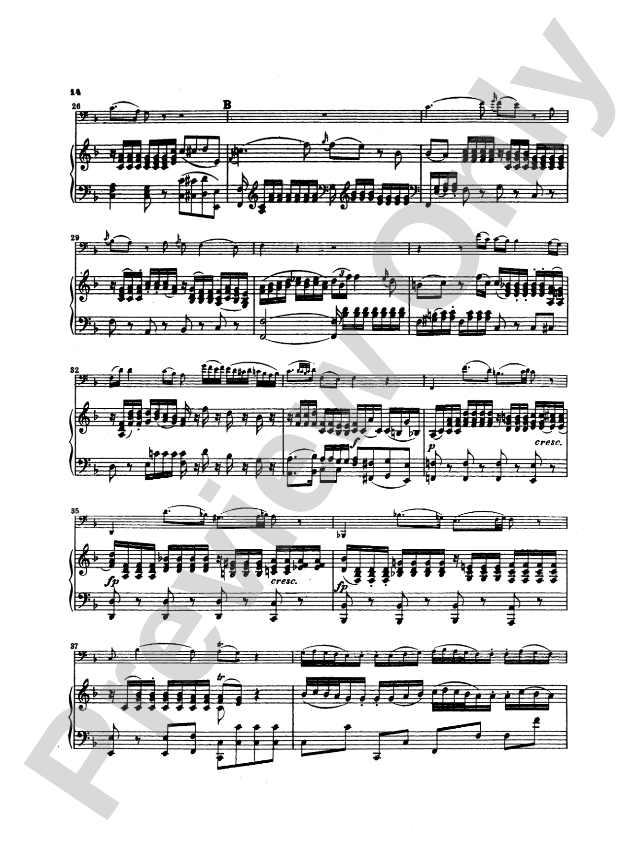 Mozart: Concerto in B flat Major, K. 191: Bassoon & Piano Part(s)