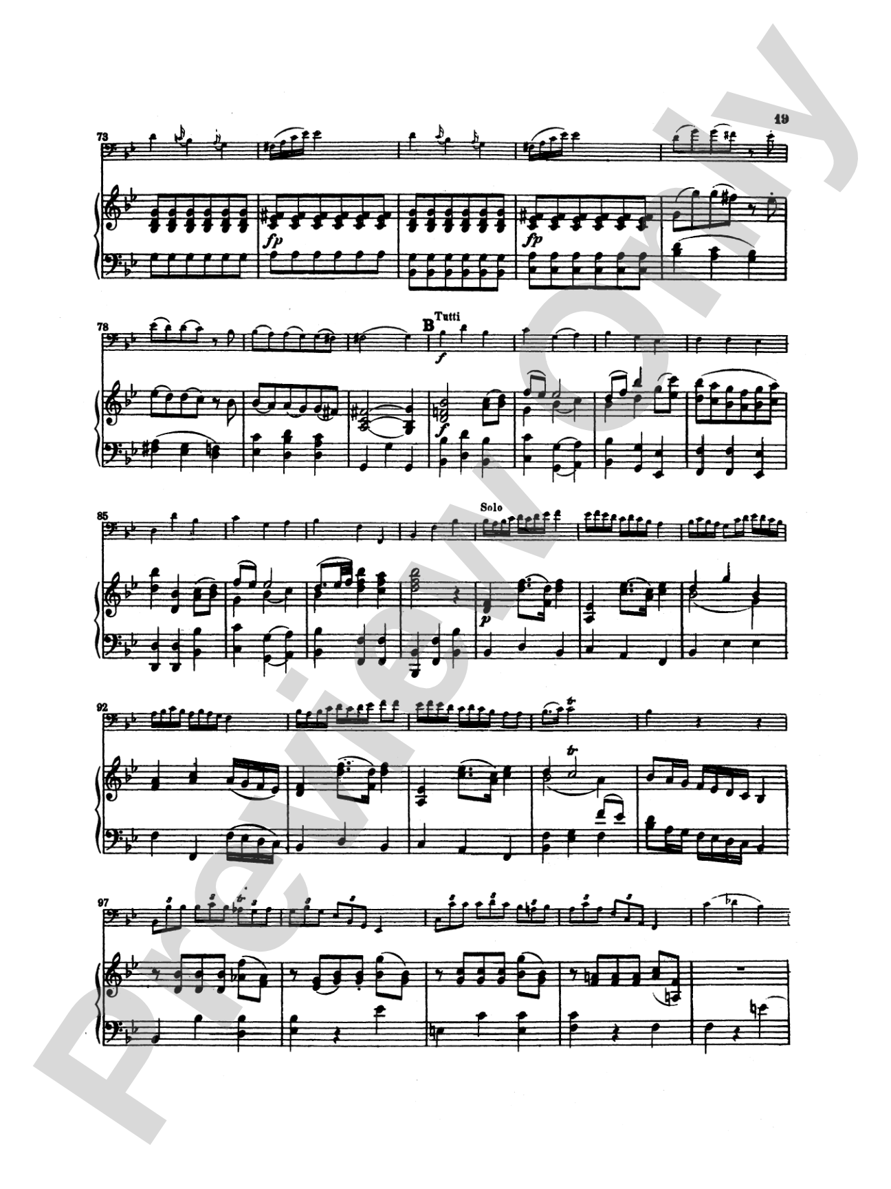 Mozart: Concerto in B flat Major, K. 191: Bassoon & Piano Part(s)