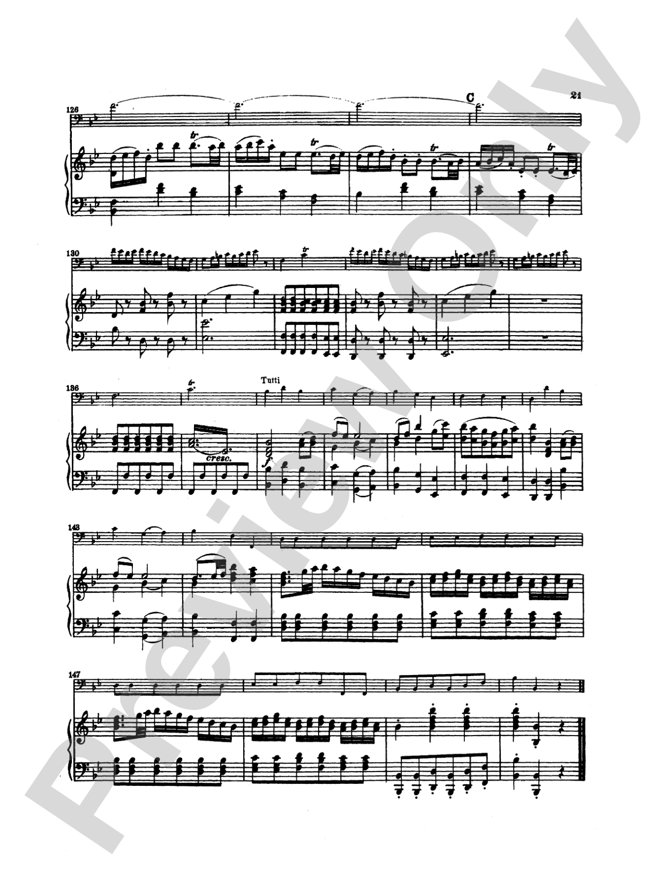 Mozart: Concerto in B flat Major, K. 191: Bassoon & Piano Part(s)