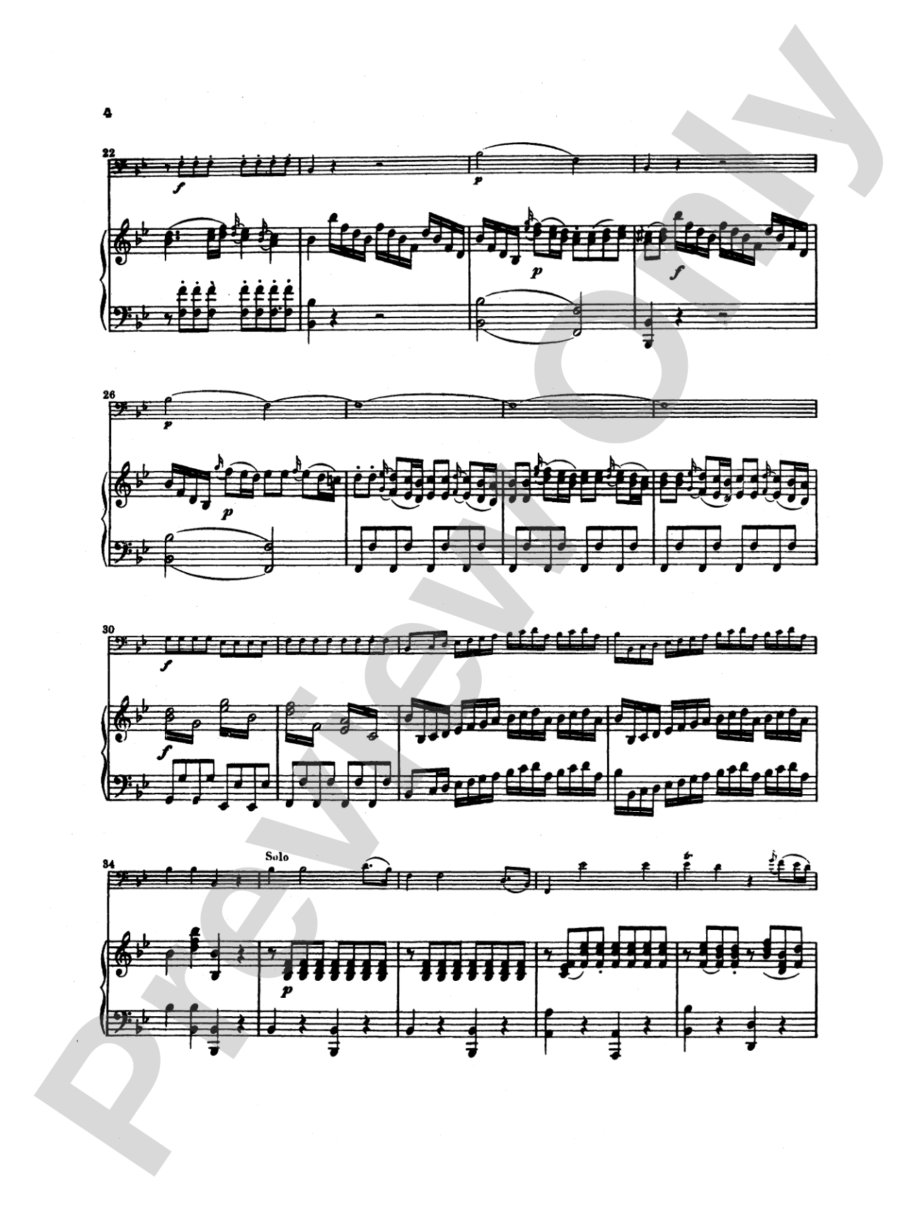 Mozart: Concerto in B flat Major, K. 191: Bassoon & Piano Part(s)