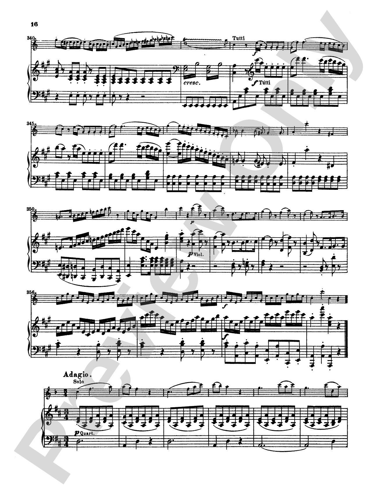 Mozart: Concerto in A Major, K. 622: Clarinet Part(s)