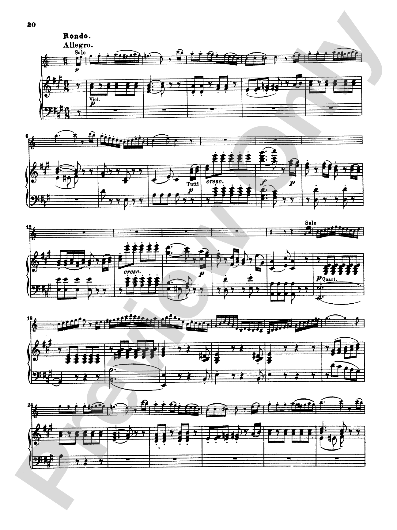 Mozart: Concerto in A Major, K. 622: Clarinet Part(s)